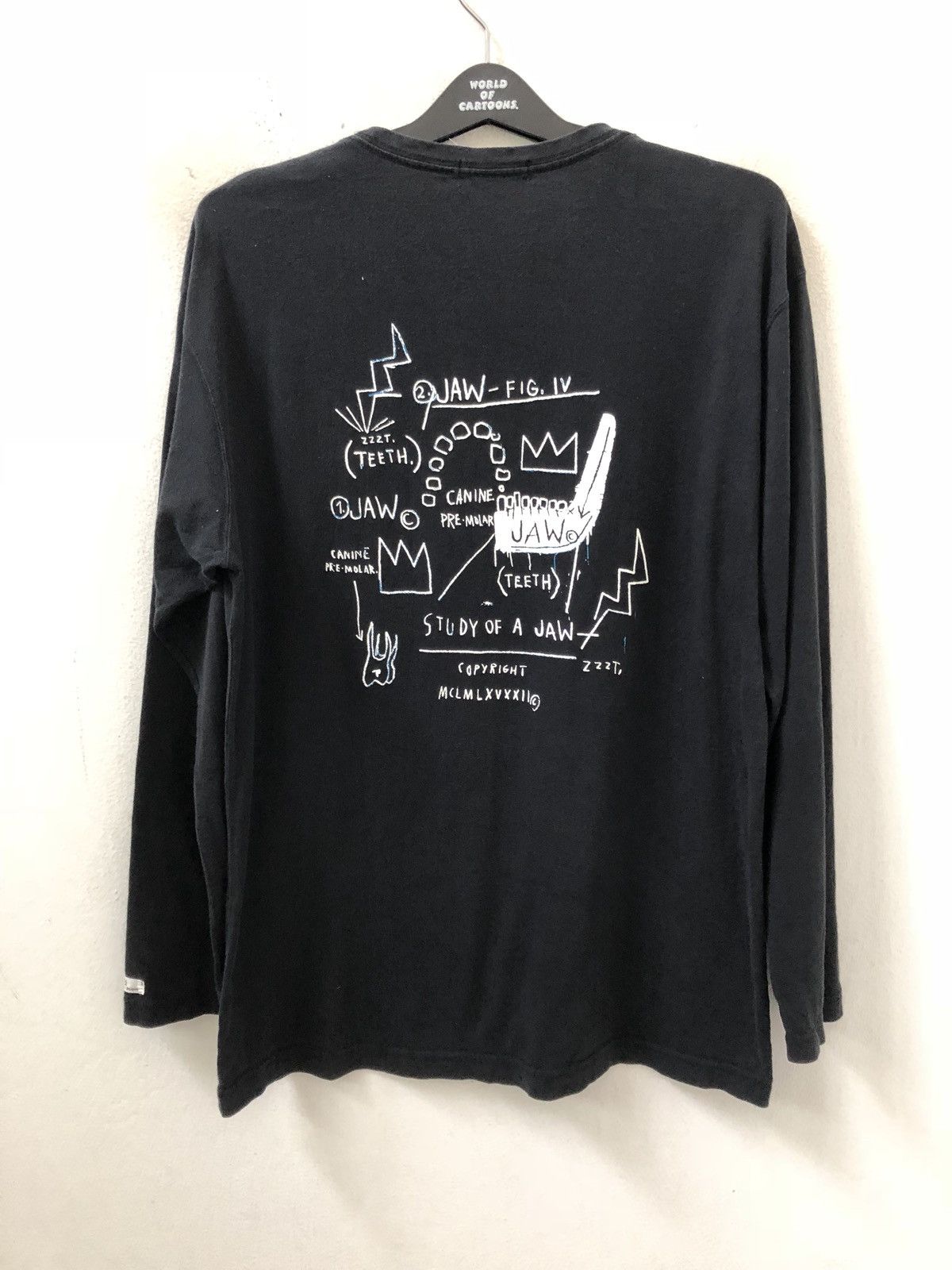 Jean-Michel Basquiat Vintage 2000s JMB Study Of A Jaw Pop Art Black LS t shirt Size US L / EU 52-54 / 3 - 1 Thumbnail