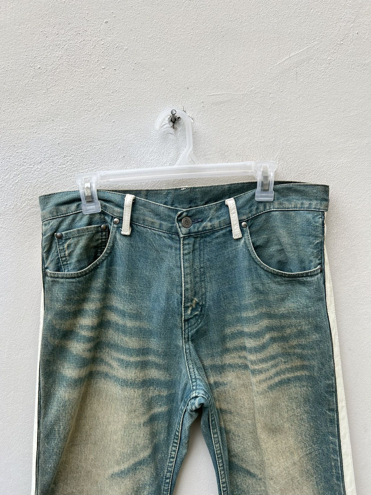 ABAHOUSE Vintage ABAHOUSE Japan Side Leather Tape Denim Mud Jeans Size US 32 / EU 48 - 7 Thumbnail