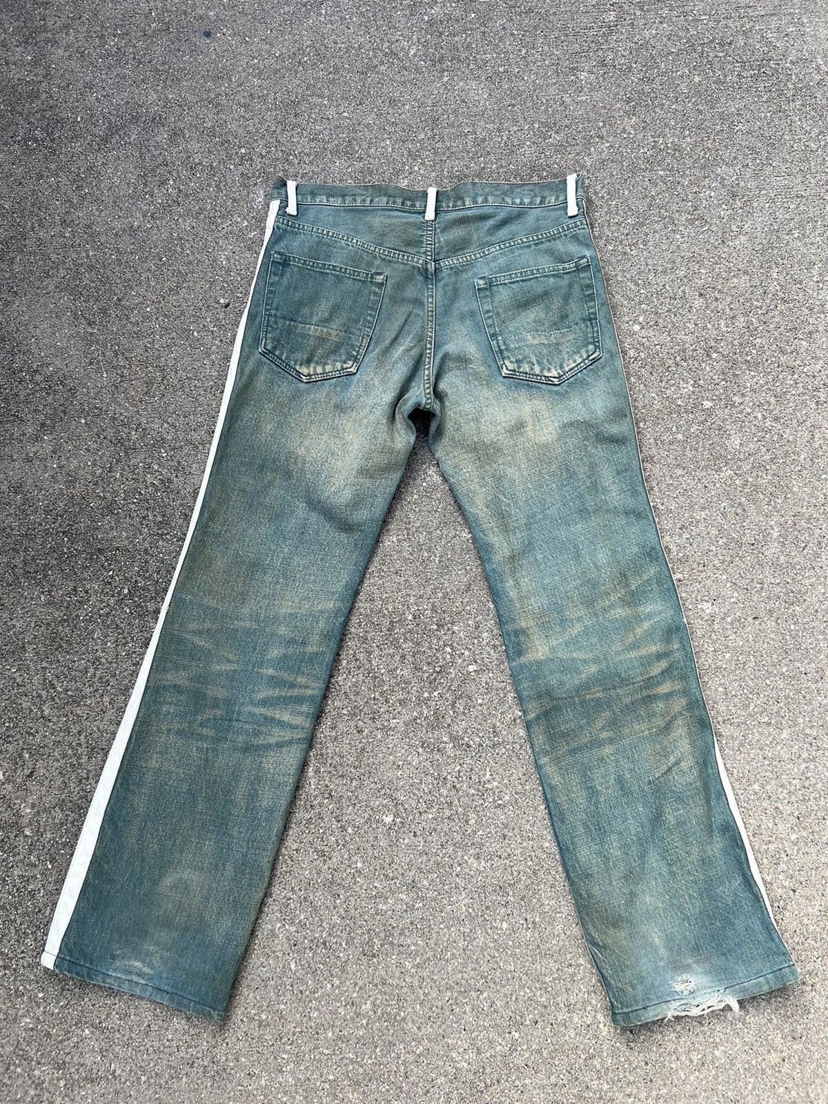 ABAHOUSE Vintage ABAHOUSE Japan Side Leather Tape Denim Mud Jeans Size US 32 / EU 48 - 5 Thumbnail