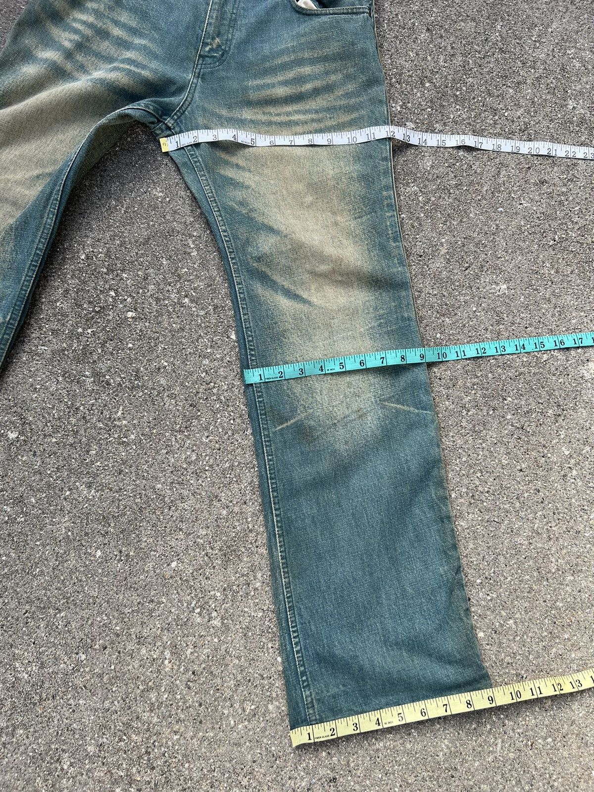 ABAHOUSE Vintage ABAHOUSE Japan Side Leather Tape Denim Mud Jeans Size US 32 / EU 48 - 3 Thumbnail
