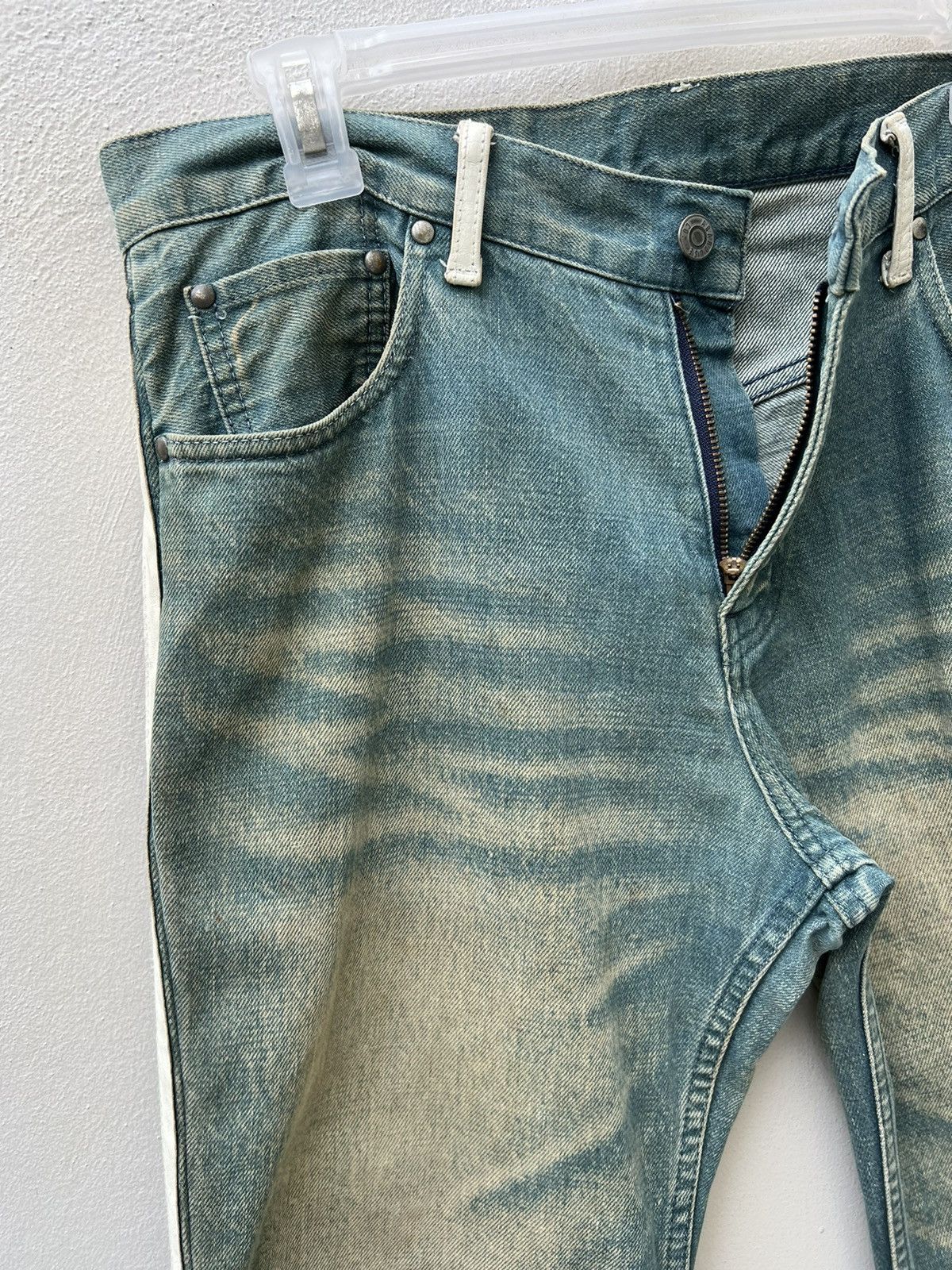 ABAHOUSE Vintage ABAHOUSE Japan Side Leather Tape Denim Mud Jeans Size US 32 / EU 48 - 8 Thumbnail