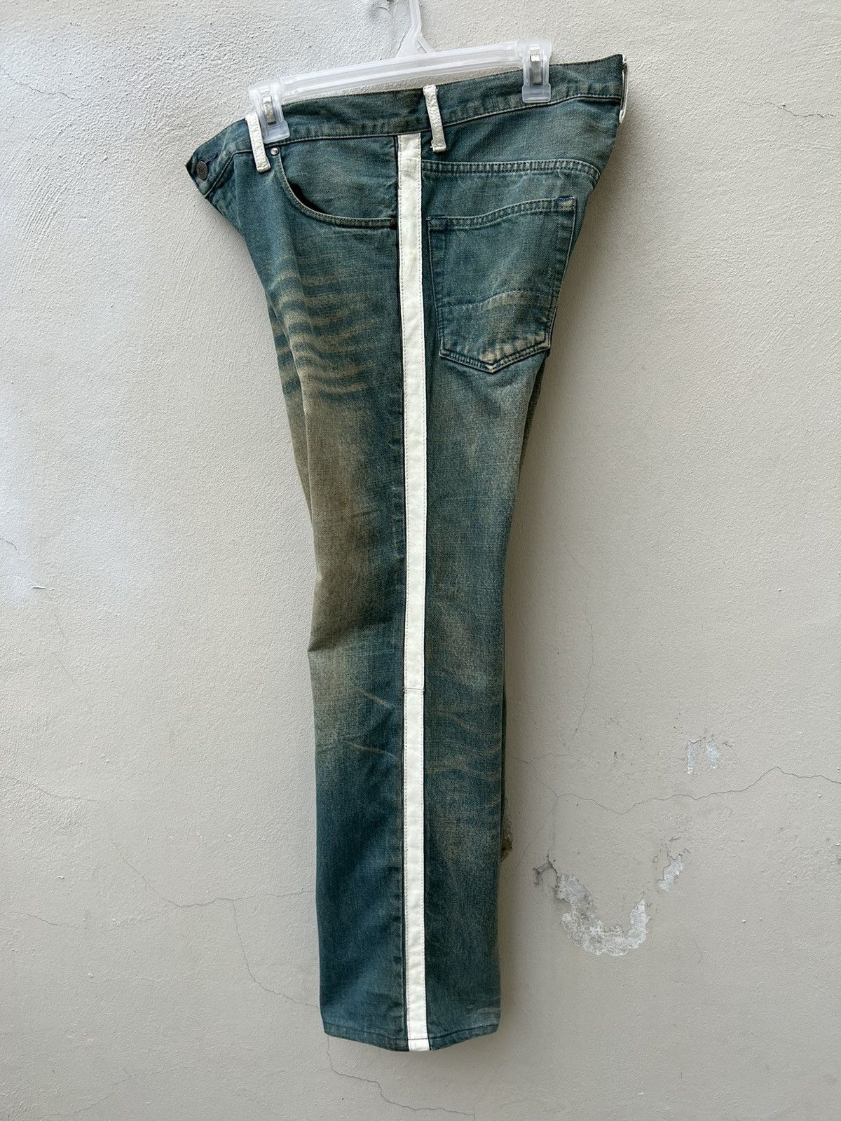 ABAHOUSE Vintage ABAHOUSE Japan Side Leather Tape Denim Mud Jeans Size US 32 / EU 48 - 22 Thumbnail