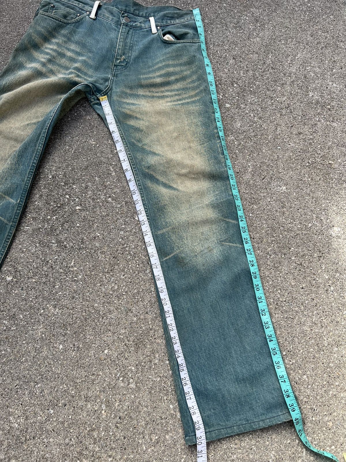 ABAHOUSE Vintage ABAHOUSE Japan Side Leather Tape Denim Mud Jeans Size US 32 / EU 48 - 4 Thumbnail