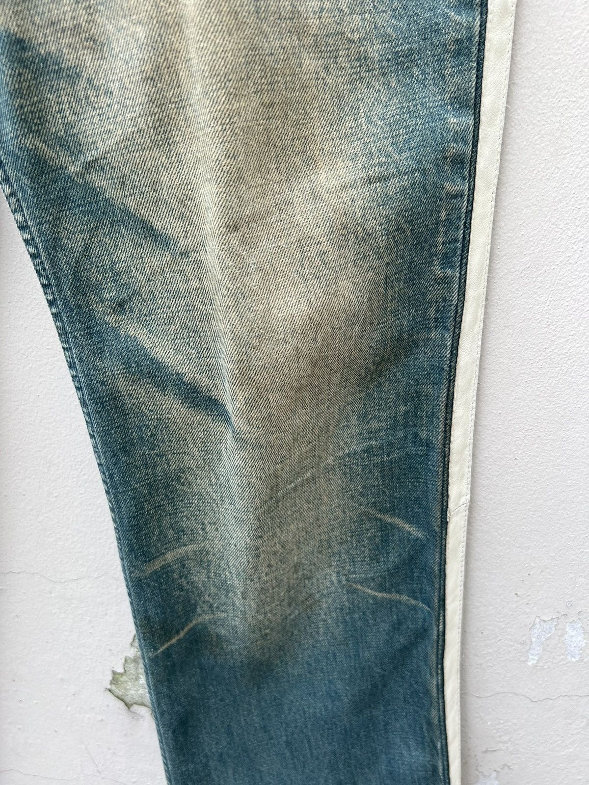 ABAHOUSE Vintage ABAHOUSE Japan Side Leather Tape Denim Mud Jeans Size US 32 / EU 48 - 12 Thumbnail
