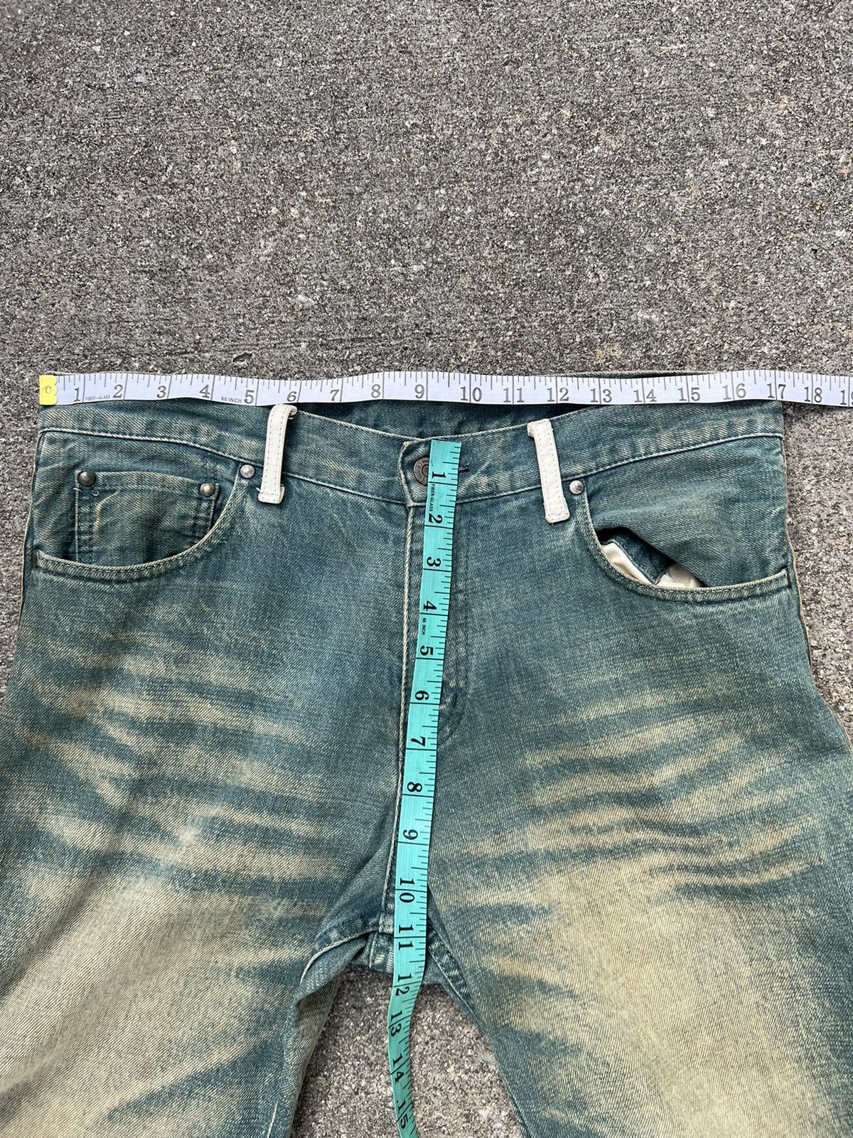 ABAHOUSE Vintage ABAHOUSE Japan Side Leather Tape Denim Mud Jeans Size US 32 / EU 48 - 2 Thumbnail