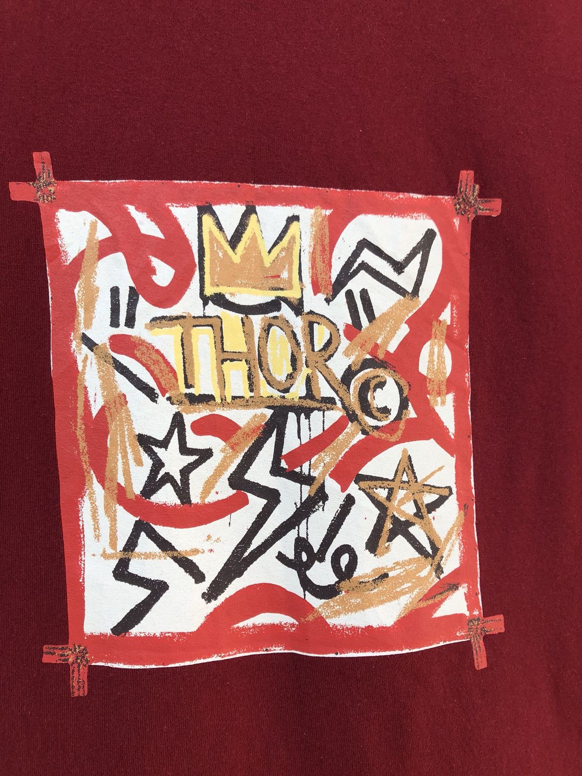 Jean-Michel Basquiat Vintage JMB Thor Pop Art Long Sleeve t shirt Size US M / EU 48-50 / 2 - 2 Thumbnail