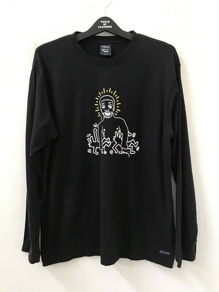 Keith Haring Vintage 2000s Keith Haring X Uniqlo Pop Art LS t shirt Size US L / EU 52-54 / 3 - 1 Thumbnail