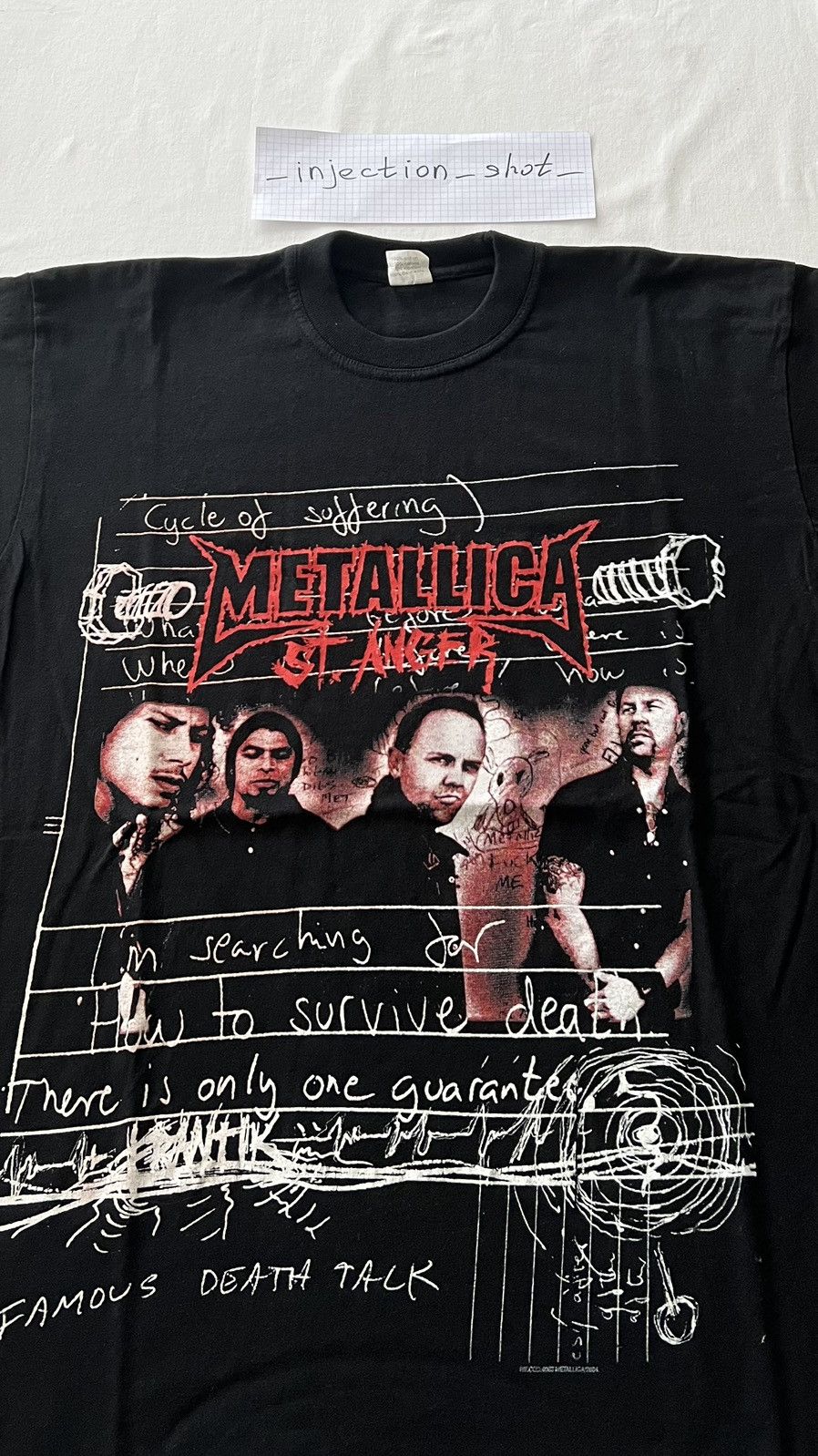 Vintage 2004 Metallica St Anger Rock Band Black Tee