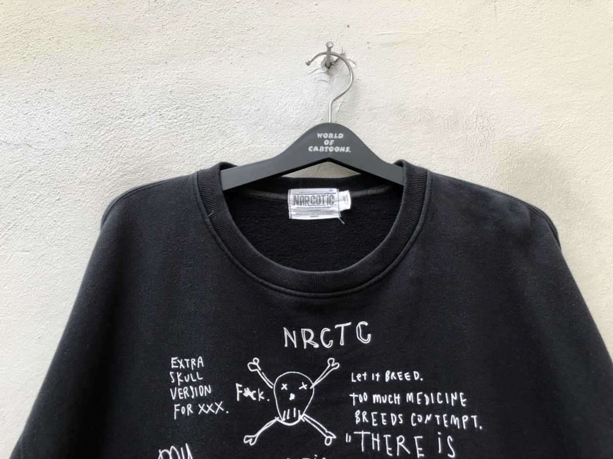 Narcotic GDC Vtg Y2K 2003 Narcotic Pop Art Faded Black Crewneck Sweater Size US XL / EU 56 / 4 - 11 Thumbnail