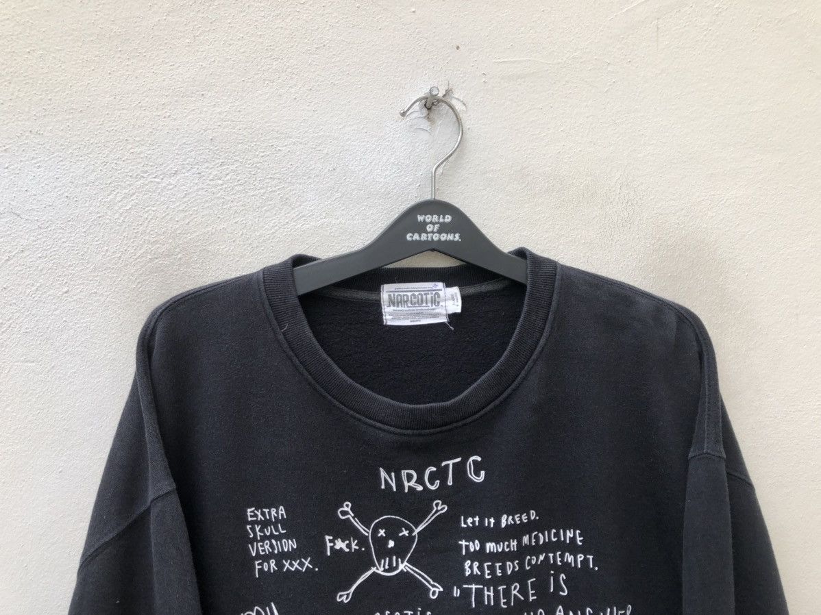 Narcotic GDC Vtg Y2K 2003 Narcotic Pop Art Faded Black Crewneck Sweater Size US XL / EU 56 / 4 - 7 Thumbnail