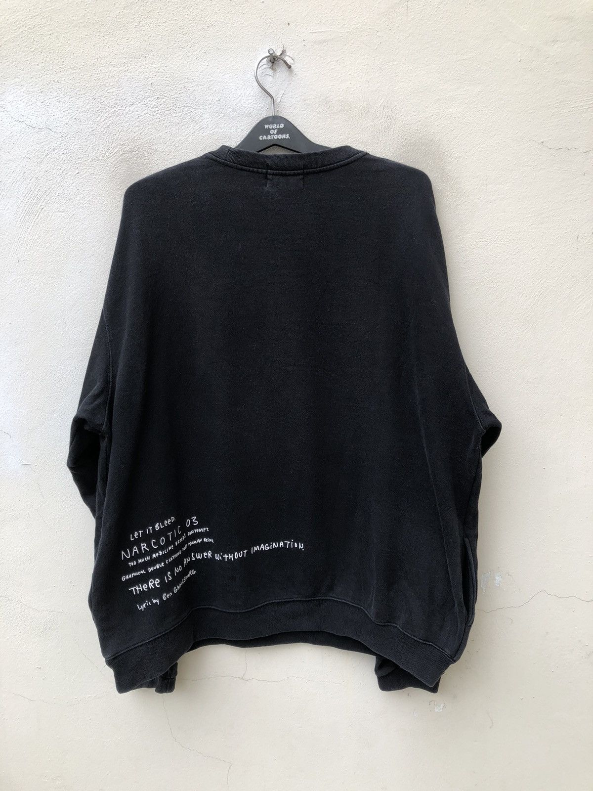 Narcotic GDC Vtg Y2K 2003 Narcotic Pop Art Faded Black Crewneck Sweater Size US XL / EU 56 / 4 - 17 Thumbnail