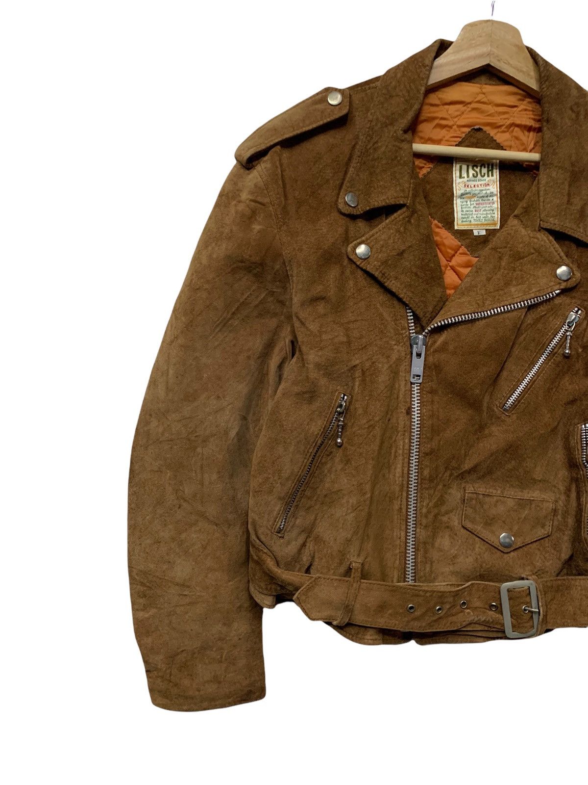 Genuine Leather 🔥GENUINE SUEDE LEATHER BIKER JACKETS Size US M / EU 48-50 / 2 - 2 Thumbnail