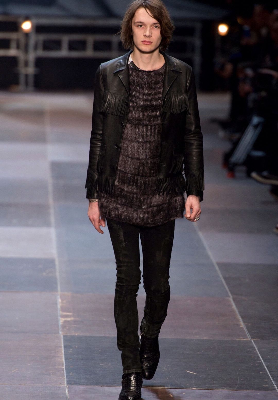 Saint Laurent Paris Saint Laurent Tasseled leather jacket Size US S / EU 44-46 / 1 - 3 Thumbnail