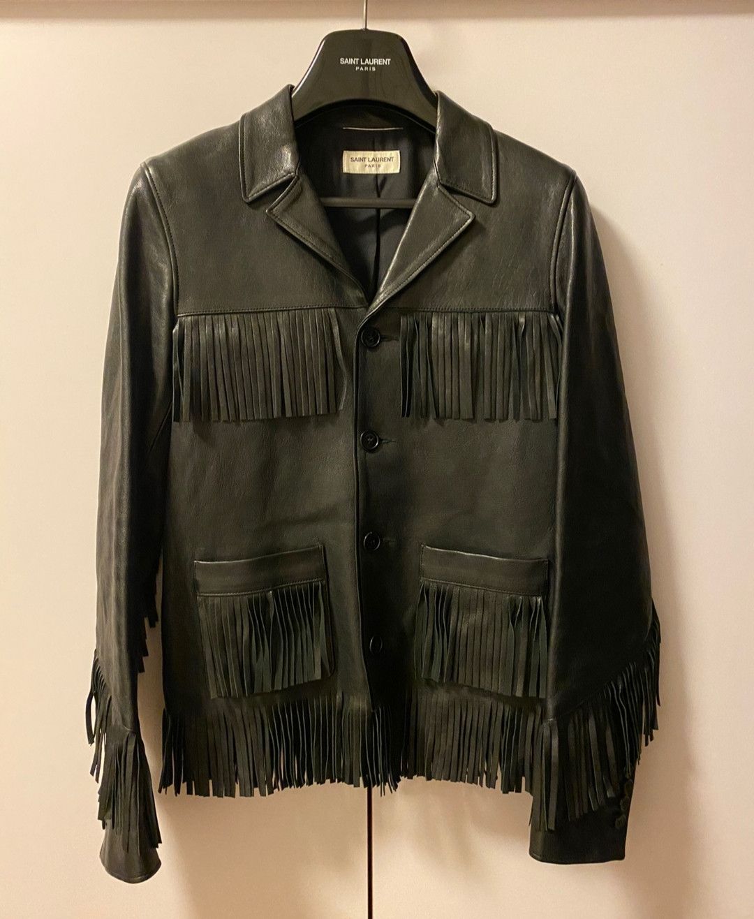 Saint Laurent Paris Saint Laurent Tasseled leather jacket