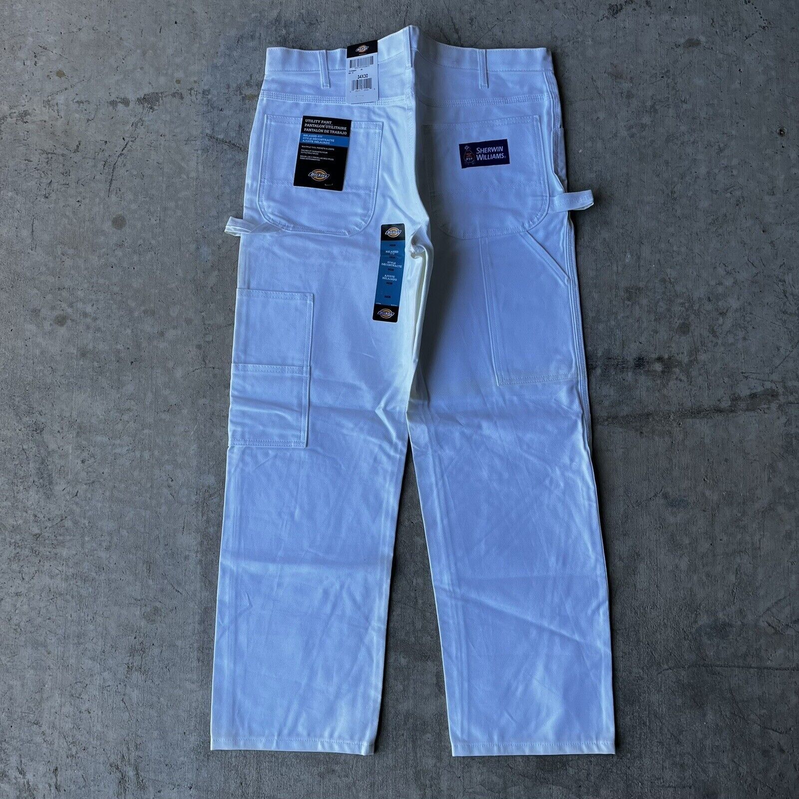 Dickies denim painter pants for men, equivalent to W32 cotton blue type Vintage Second Hand main image 0
