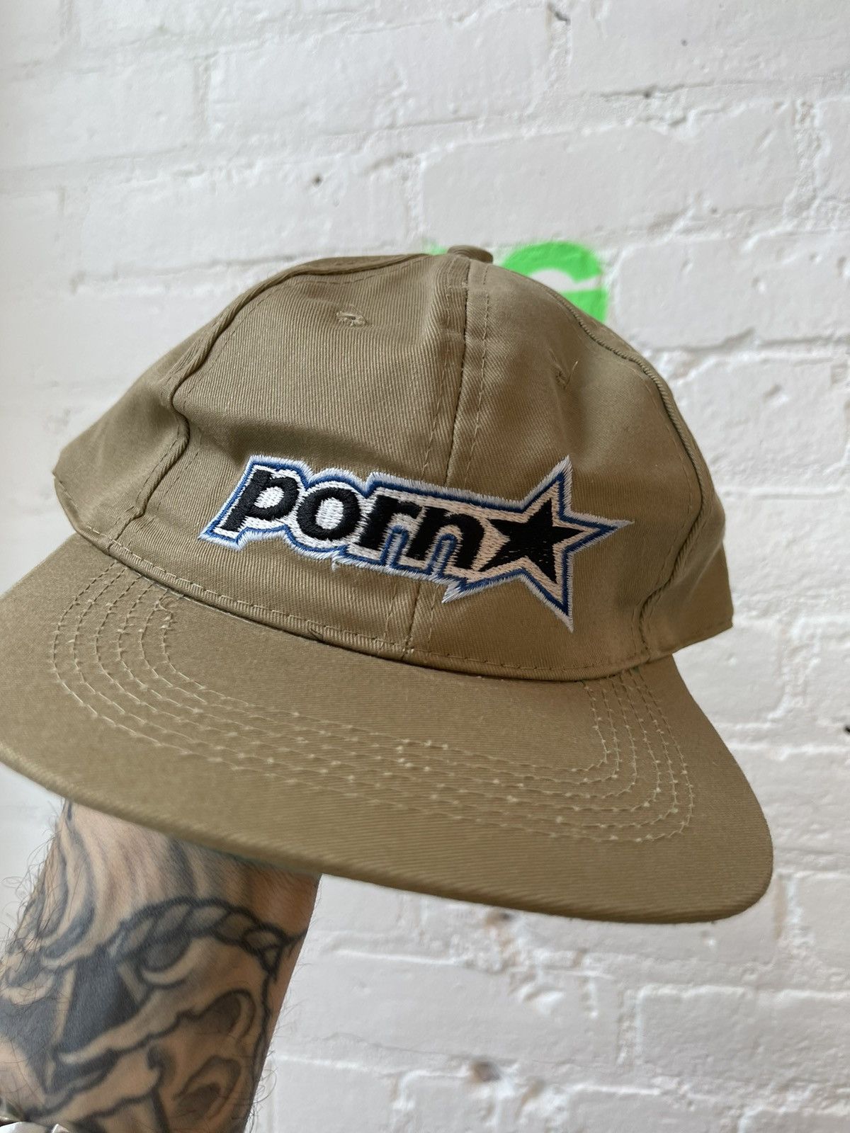 Vintage 90s PORNSTAR BRAND PORN HAT SNAPBACK LARGE LOGO Size ONE SIZE - 4 Thumbnail
