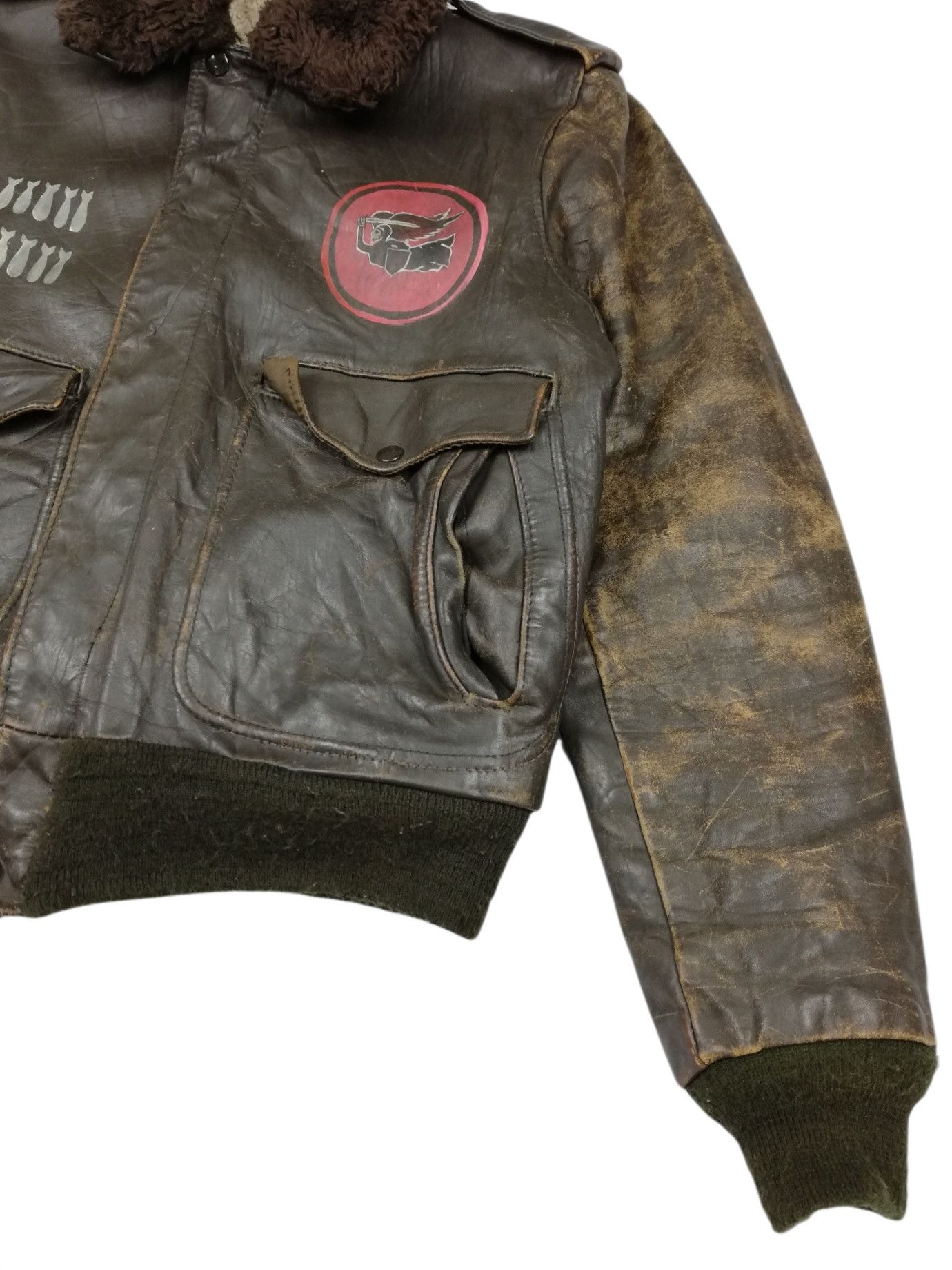 Vintage 🔥Design U.S. WWII Bomber The Big Thot A-2 Flight Jacket Size US M / EU 48-50 / 2 - 5 Thumbnail