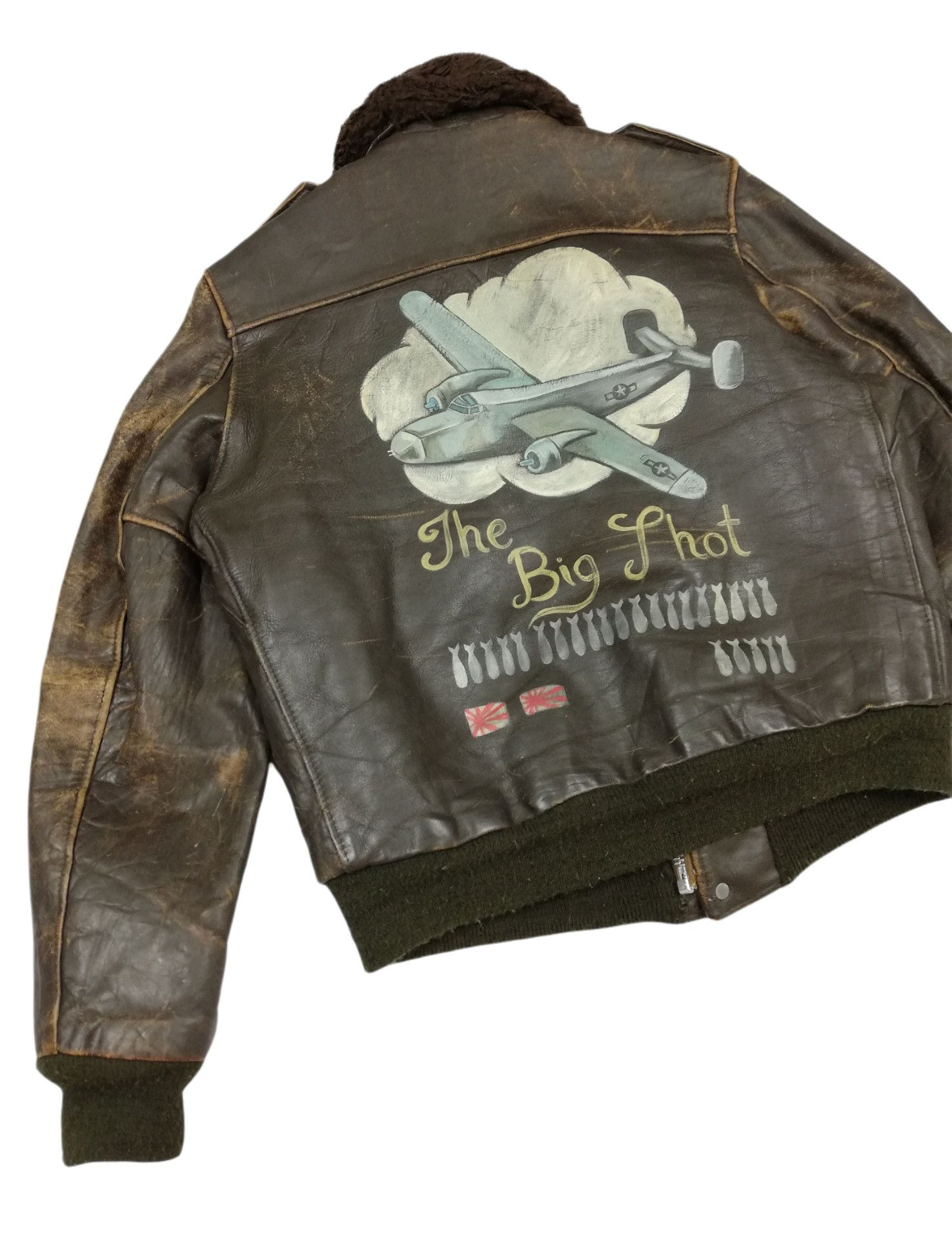 Vintage 🔥Design U.S. WWII Bomber The Big Thot A-2 Flight Jacket Size US M / EU 48-50 / 2 - 20 Thumbnail