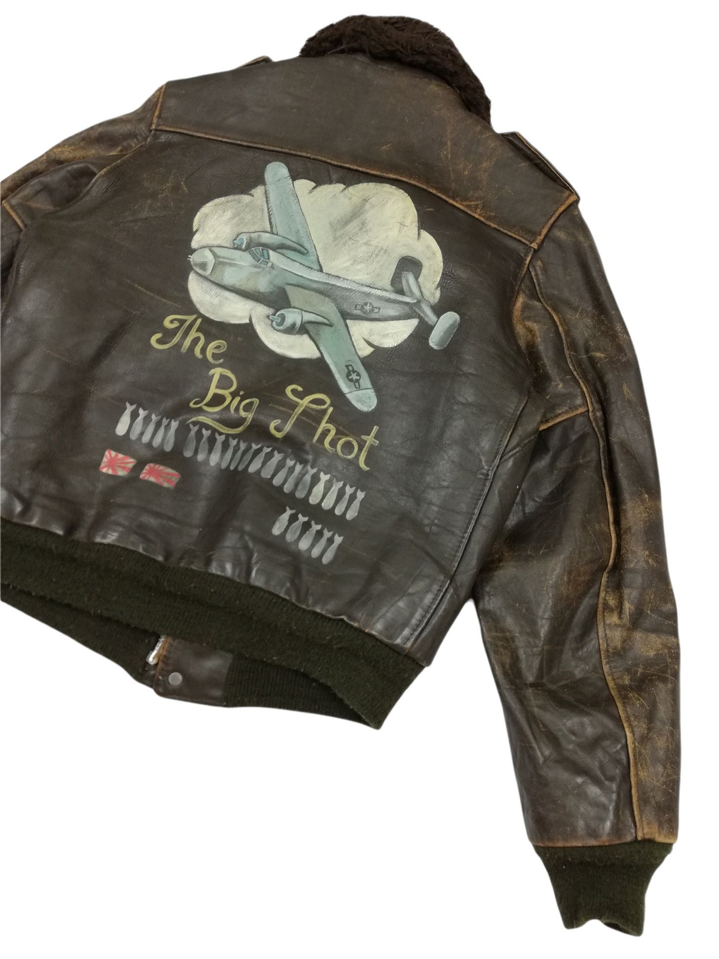 Vintage 🔥Design U.S. WWII Bomber The Big Thot A-2 Flight Jacket Size US M / EU 48-50 / 2 - 21 Thumbnail
