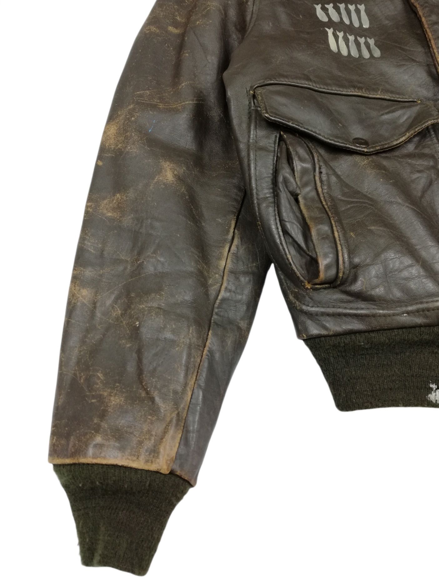 Vintage 🔥Design U.S. WWII Bomber The Big Thot A-2 Flight Jacket Size US M / EU 48-50 / 2 - 10 Thumbnail