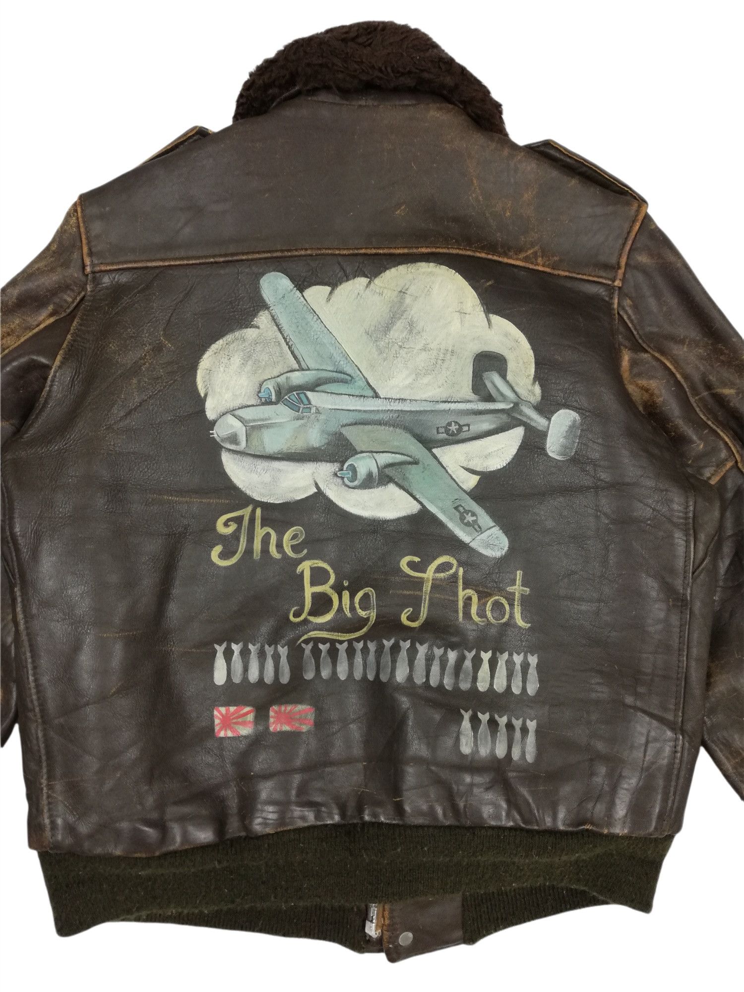 Vintage 🔥Design U.S. WWII Bomber The Big Thot A-2 Flight Jacket Size US M / EU 48-50 / 2 - 19 Thumbnail