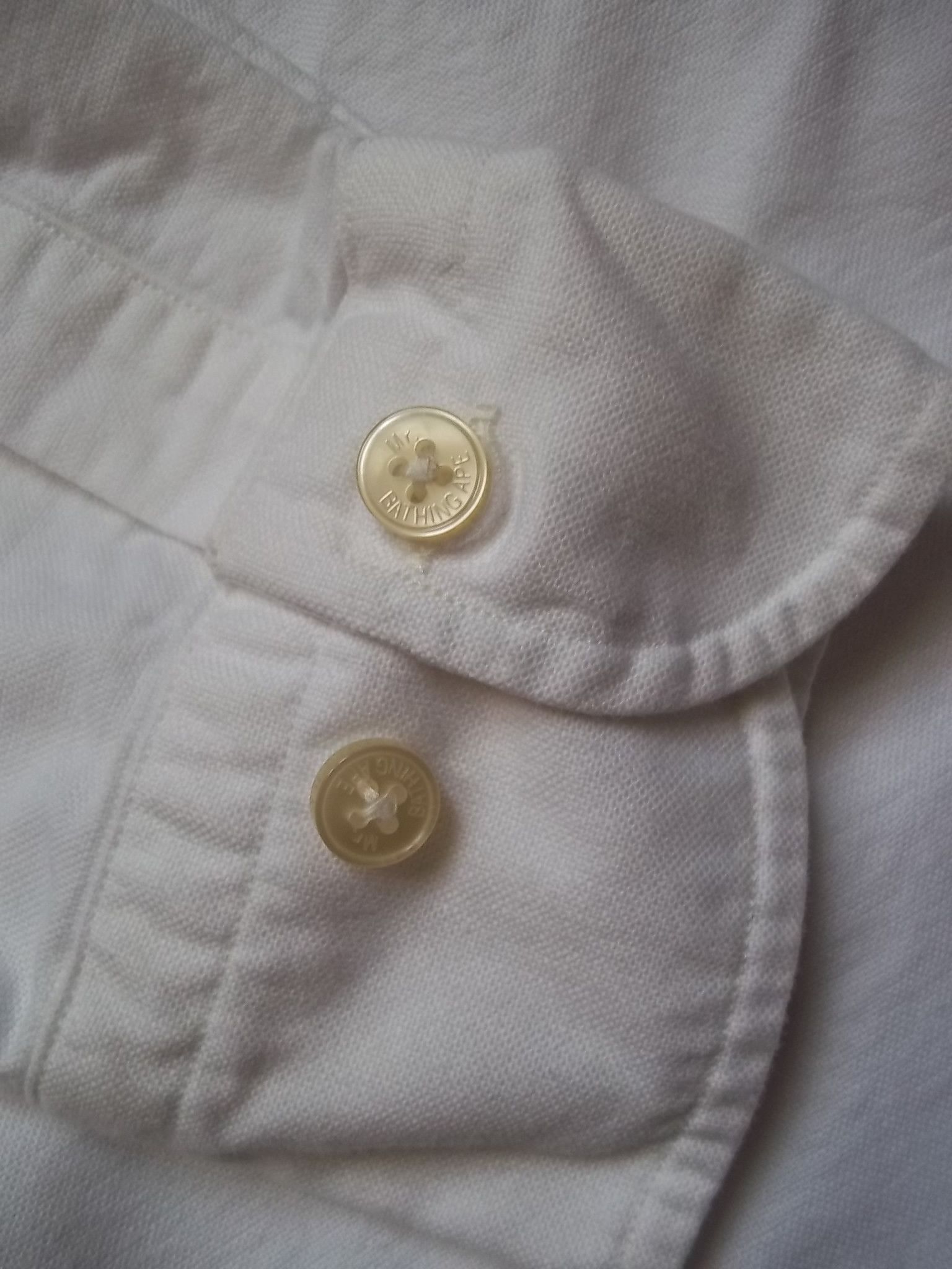 Bape White Oxford Shirt Size US L / EU 52-54 / 3 - 4 Thumbnail