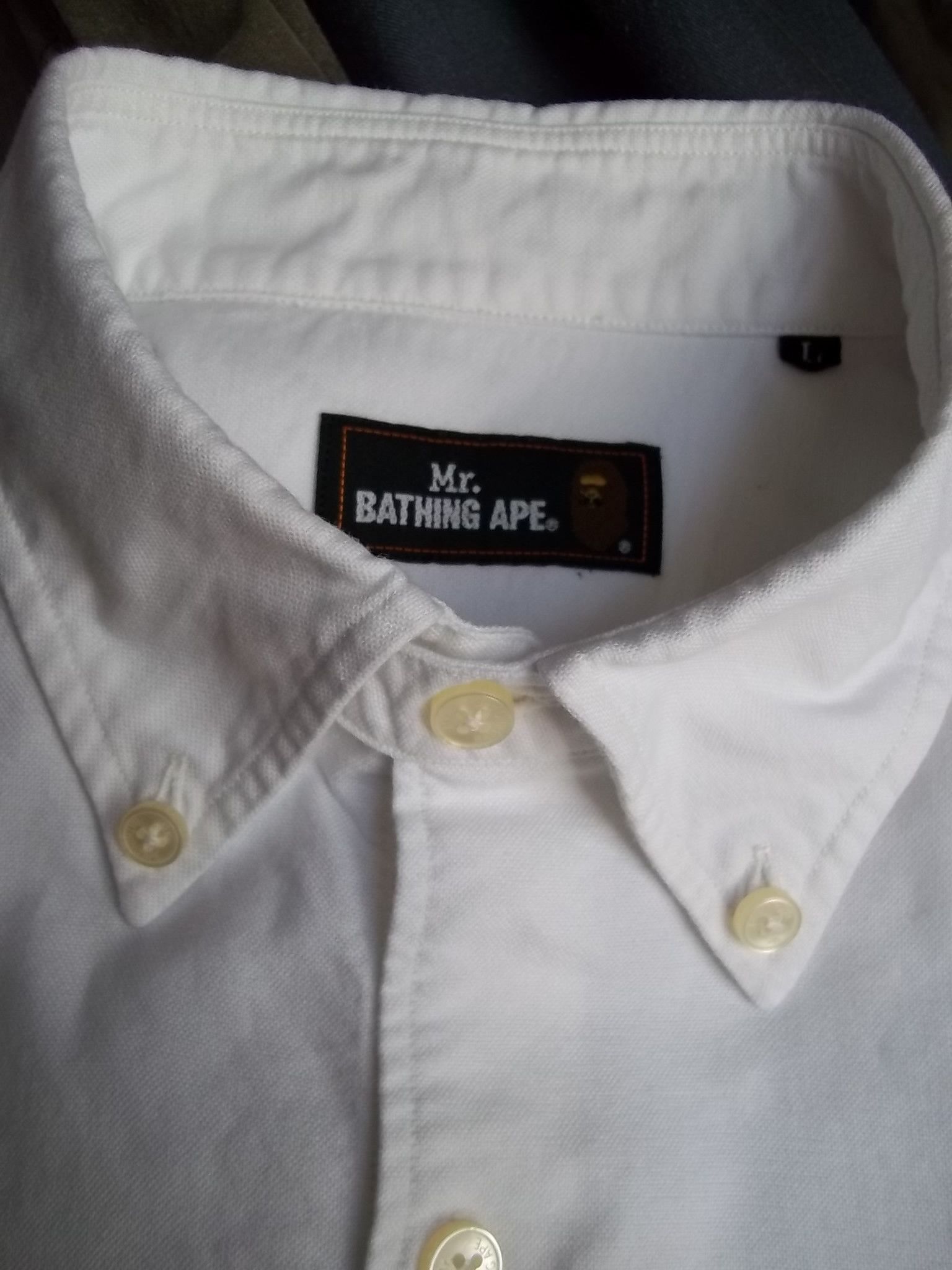Bape White Oxford Shirt Size US L / EU 52-54 / 3 - 9 Thumbnail