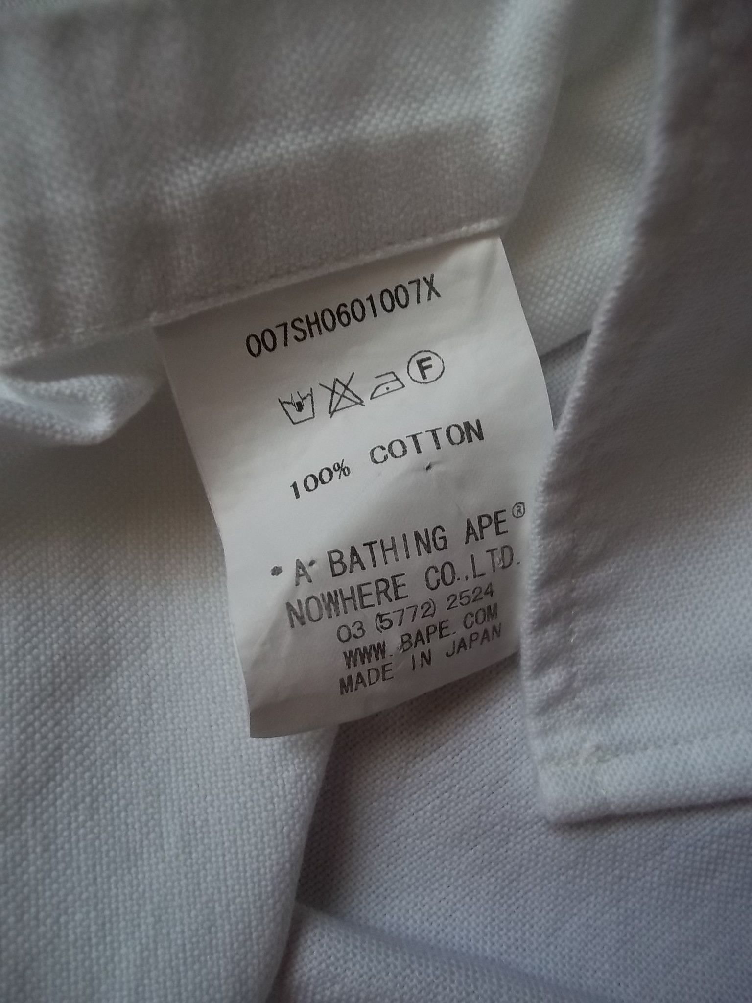 Bape White Oxford Shirt Size US L / EU 52-54 / 3 - 6 Thumbnail