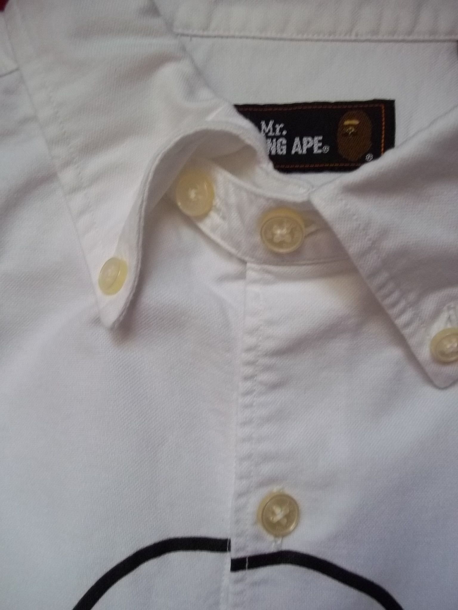 Bape White Oxford Shirt Size US L / EU 52-54 / 3 - 3 Thumbnail