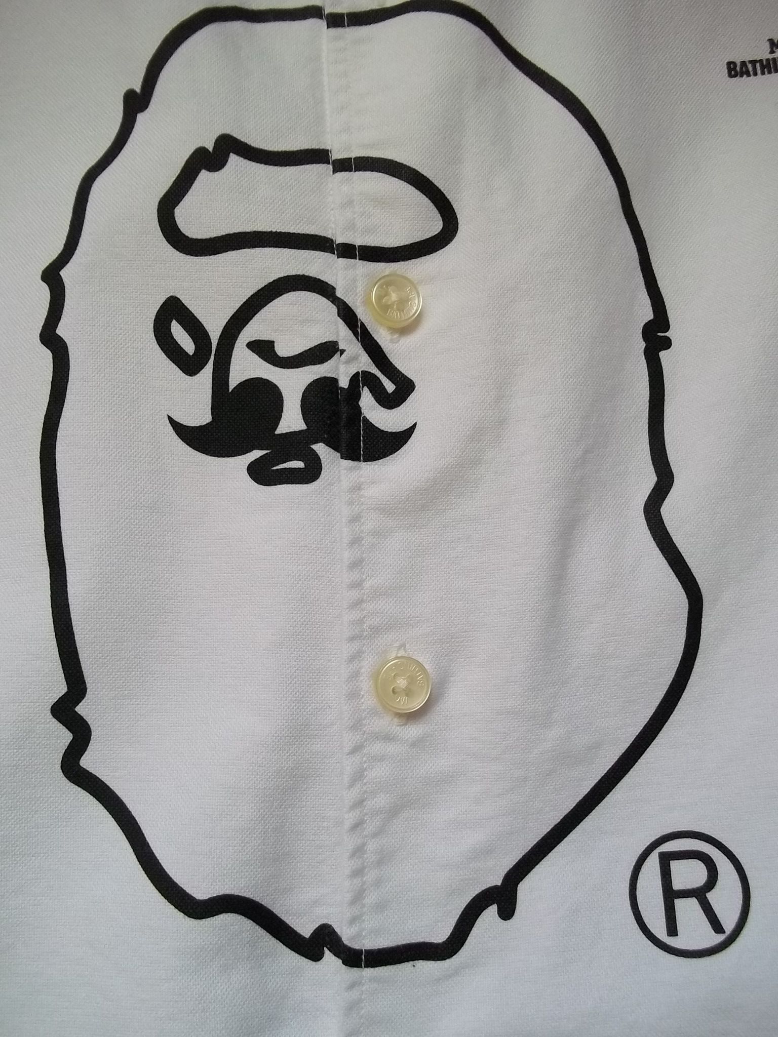 Bape White Oxford Shirt Size US L / EU 52-54 / 3 - 7 Thumbnail