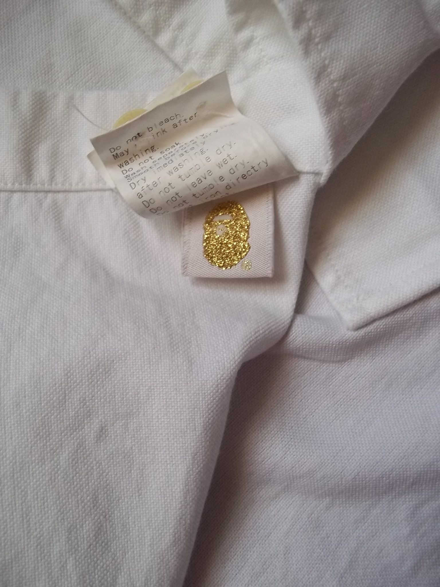 Bape White Oxford Shirt Size US L / EU 52-54 / 3 - 5 Thumbnail