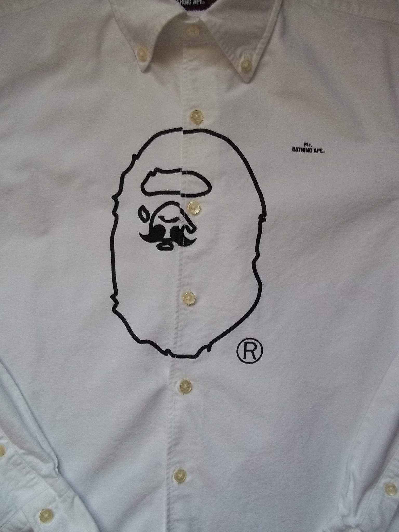 Bape White Oxford Shirt Size US L / EU 52-54 / 3 - 2 Thumbnail