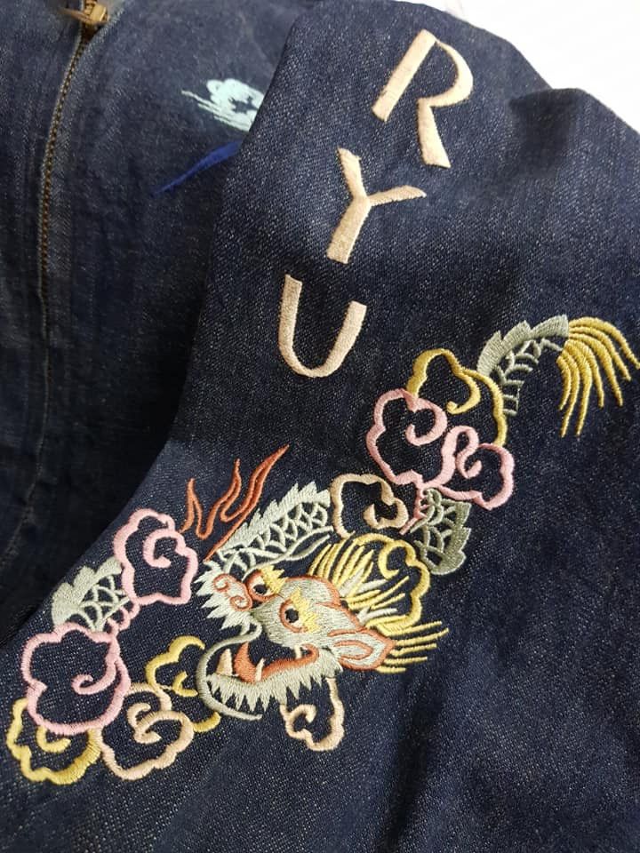 Sugar Cane × Tailor Toyo × Toyo Enterprises RARE Denim Airborne Sukajan Souvenir Japan Jacket Size US M / EU 48-50 / 2 - 7 Thumbnail