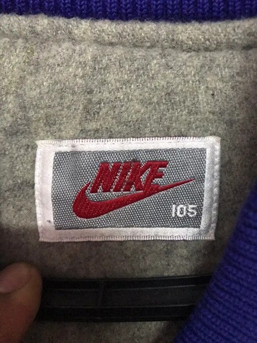 Nike 90s NIKE Basketball Wool Varsity Gray Tag Embroidery (E1000) Size US XL / EU 56 / 4 - 16 Thumbnail