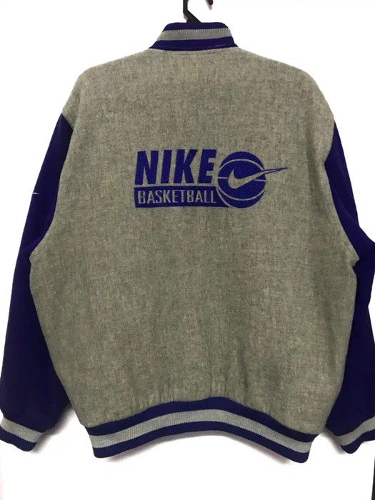 Nike 90s NIKE Basketball Wool Varsity Gray Tag Embroidery (E1000) Size US XL / EU 56 / 4 - 2 Thumbnail