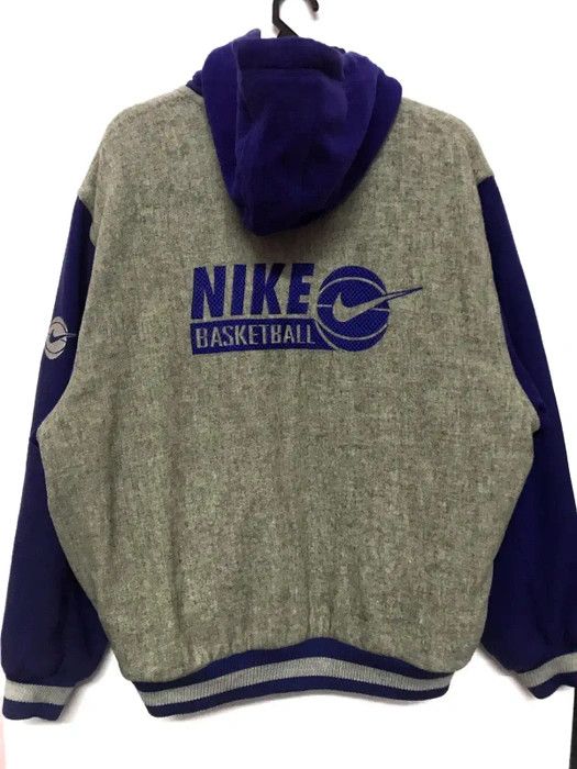 Nike 90s NIKE Basketball Wool Varsity Gray Tag Embroidery (E1000) Size US XL / EU 56 / 4 - 1 Thumbnail