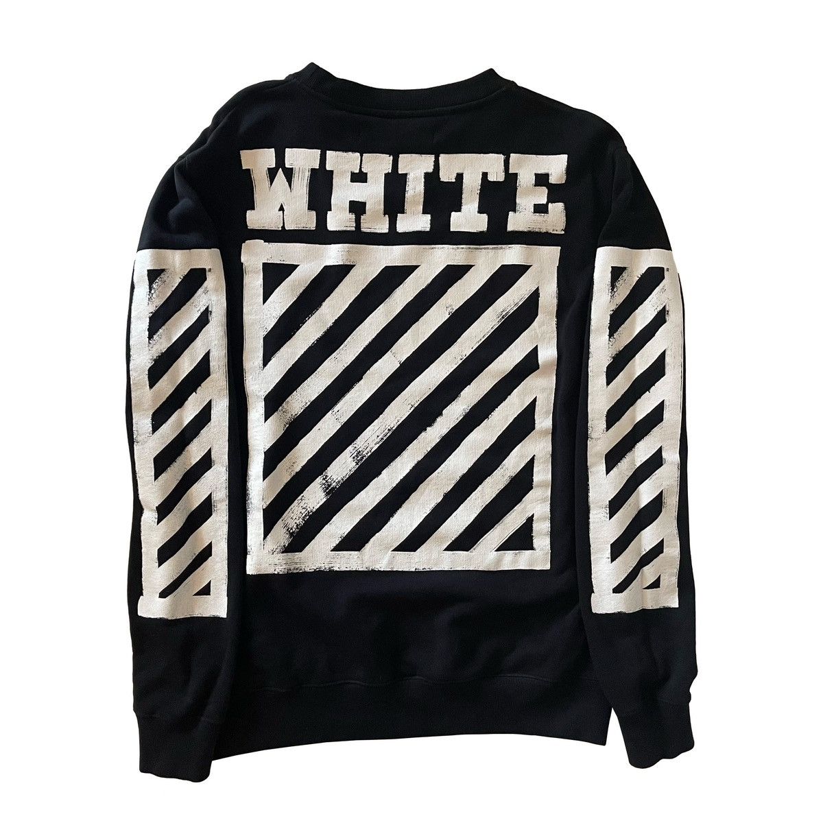 Off white brushed diagonals crewneck sales