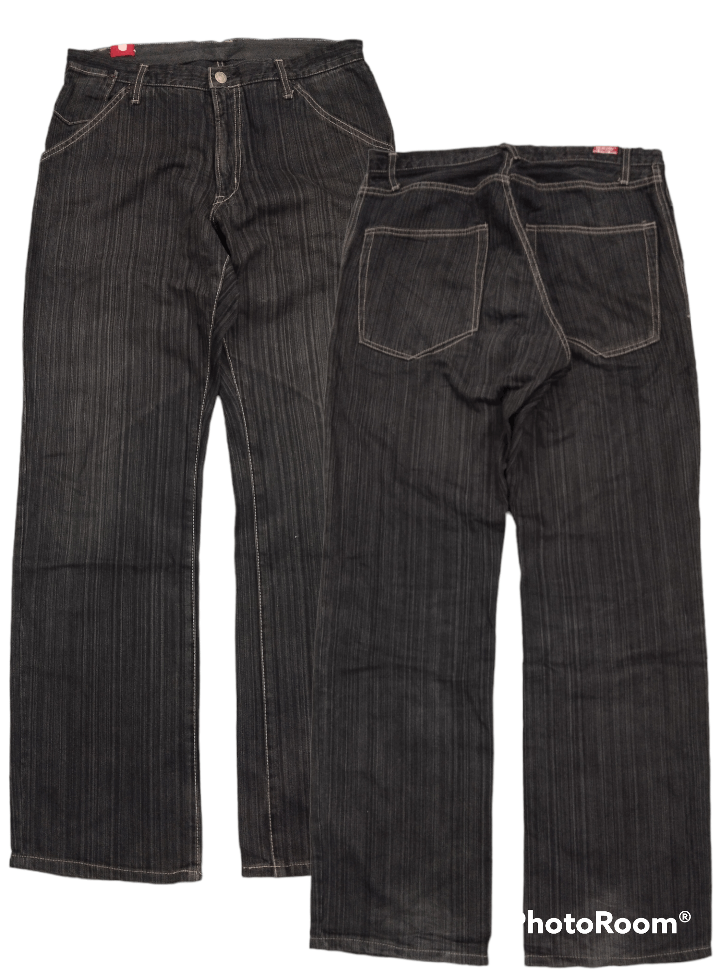 Japanese Brand BLUE WAYS MADE IN JAPAN PINSTRIPE DENIM PANTS Size US 31 - 1 Thumbnail