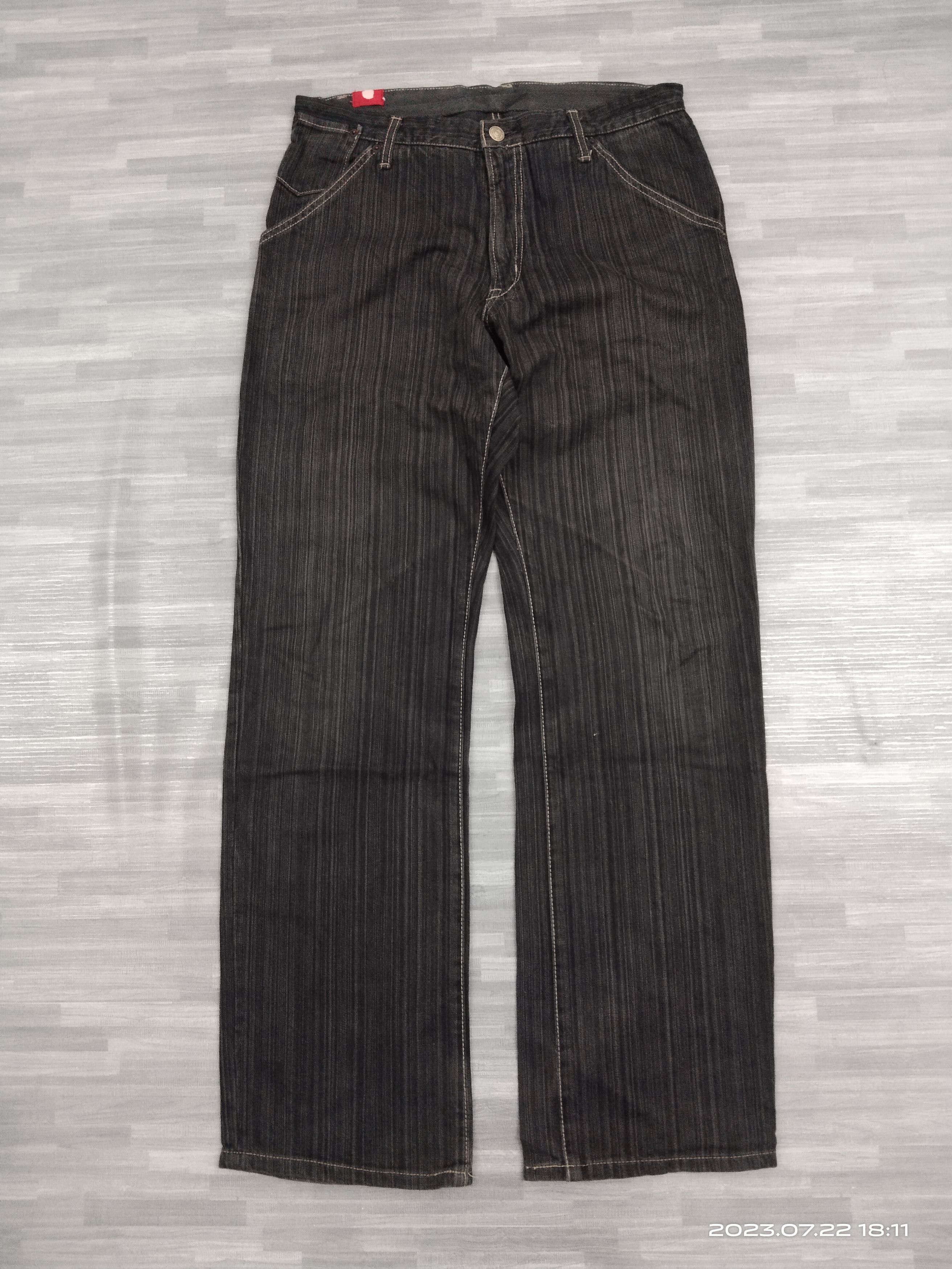 Japanese Brand BLUE WAYS MADE IN JAPAN PINSTRIPE DENIM PANTS Size US 31 - 2 Thumbnail