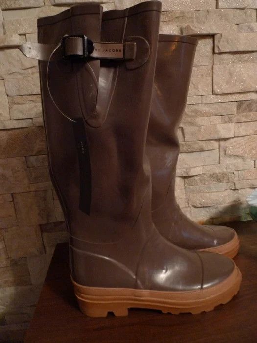 image of Marc Jacobs Medeu Brown Rain Boots Size Eu 43 Fits Us 9-9,5, Men's