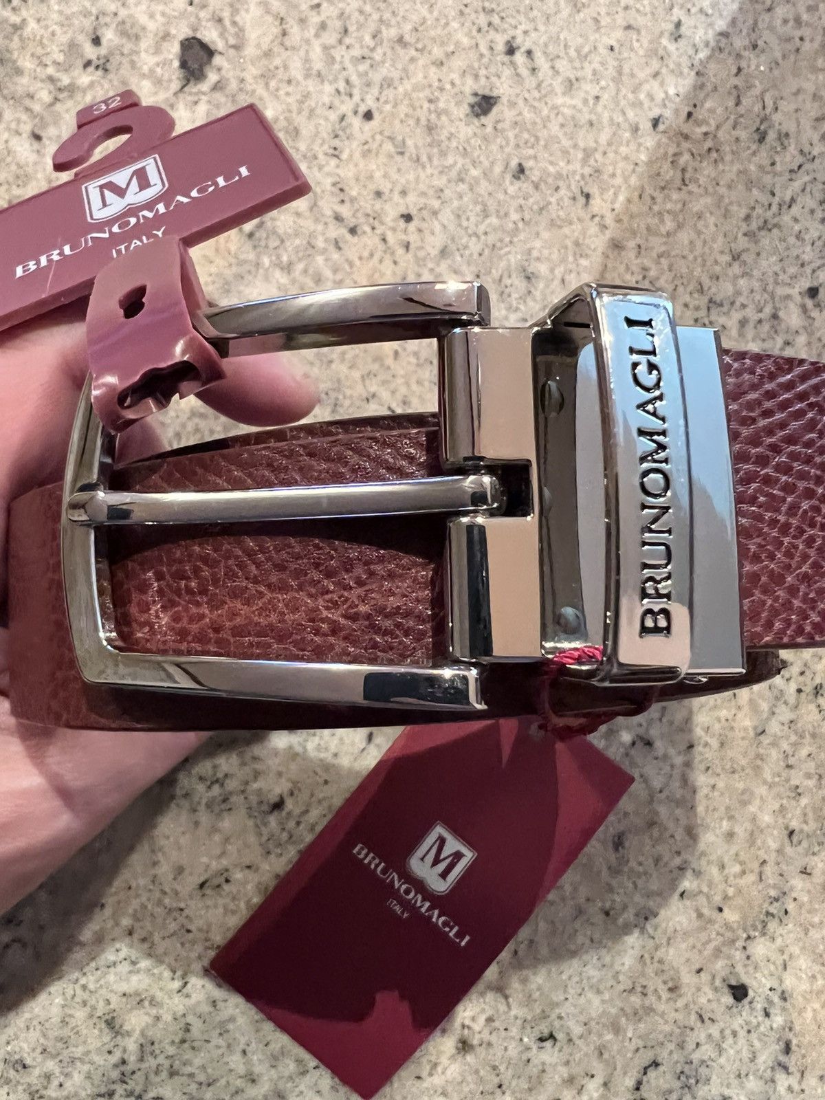 BRUNO MAGLI MEN'S BROWN LEATHER BELT ITALY SIZE 32