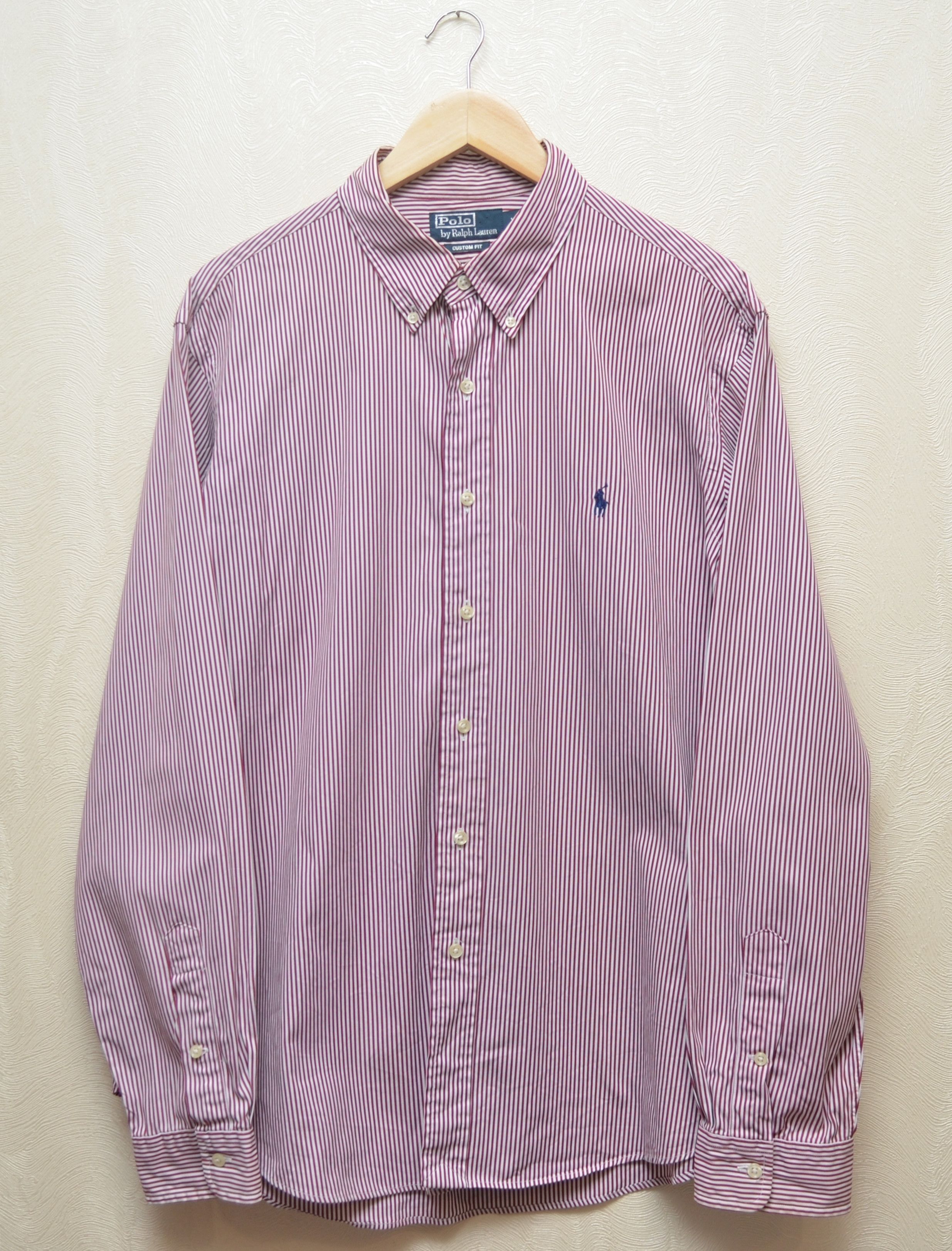Polo Ralph Lauren × Vintage Polo Ralph Lauren Custom Fit Red White Striped Shirt Sz XL Size US XL / EU 56 / 4 - 1 Thumbnail