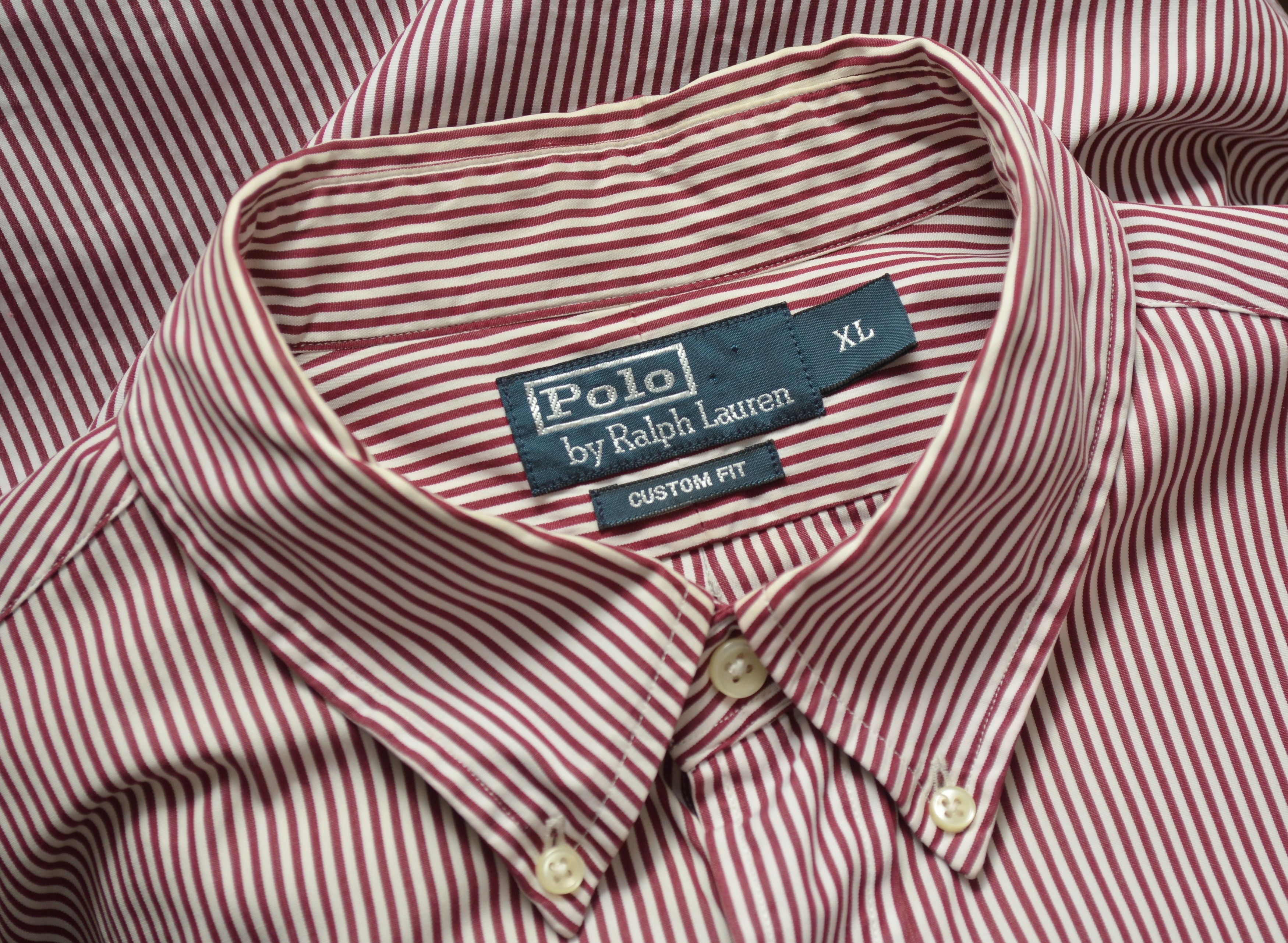 Polo Ralph Lauren × Vintage Polo Ralph Lauren Custom Fit Red White Striped Shirt Sz XL Size US XL / EU 56 / 4 - 7 Thumbnail