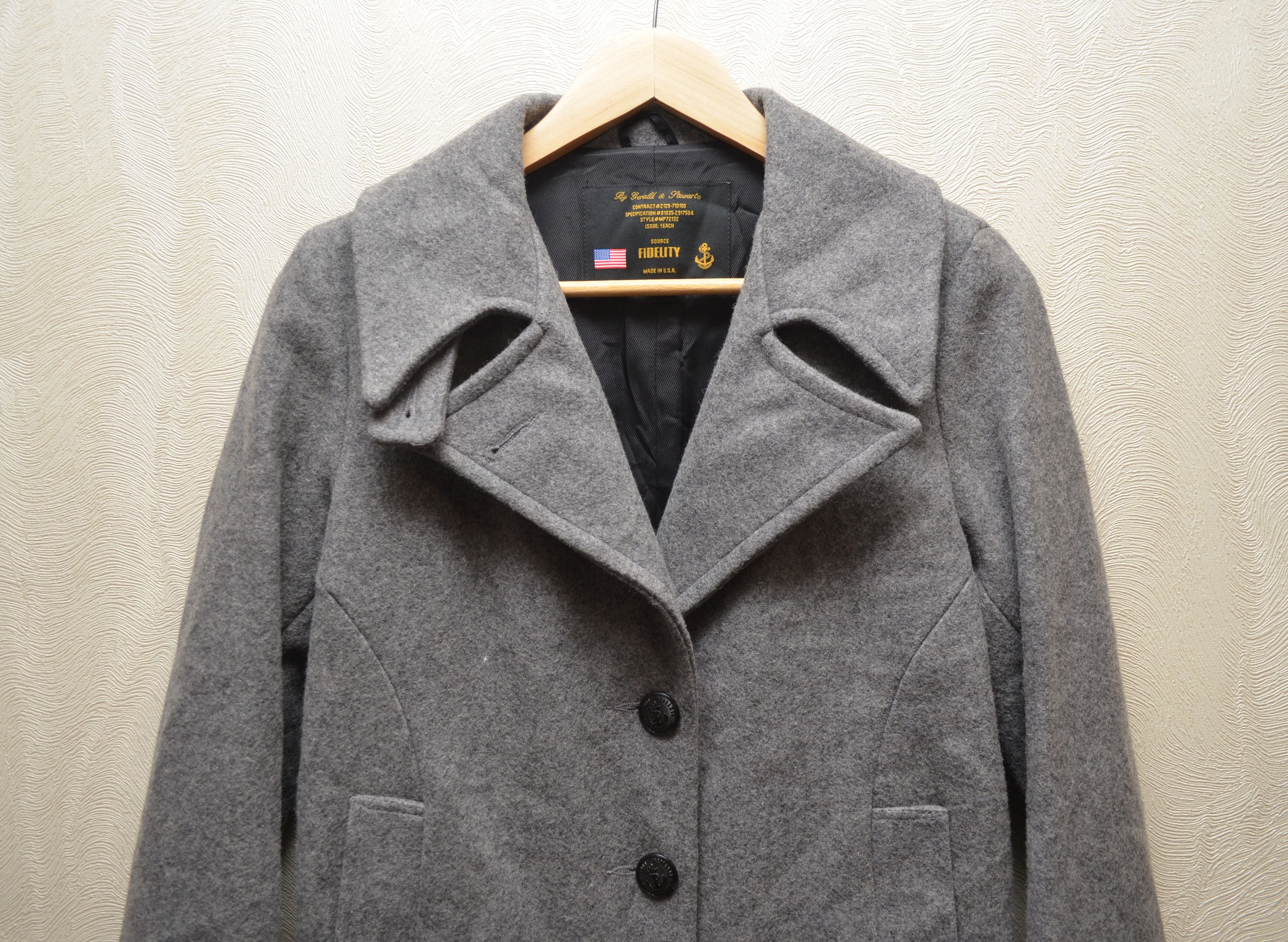 Fidelity Vintage Gerald Stewart Fidelity Pea Coat Wool Jacket Size M / US 6-8 / IT 42-44 - 2 Thumbnail