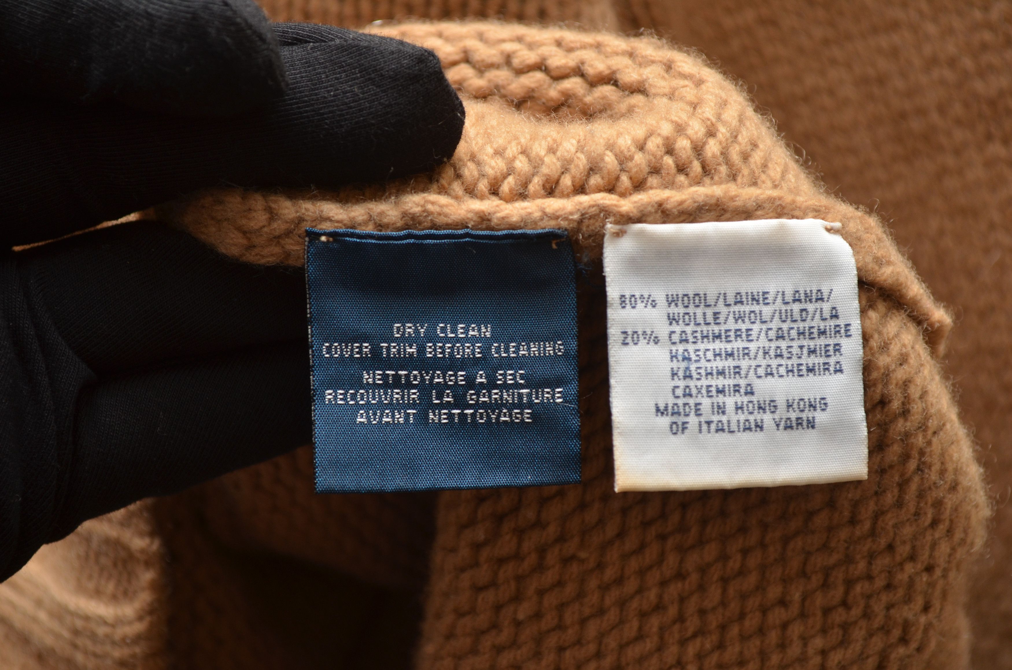 Polo Ralph Lauren × Vintage Polo Ralph Lauren Knit Wool Cashmere Beige Sweater Vintage Size US L / EU 52-54 / 3 - 12 Thumbnail
