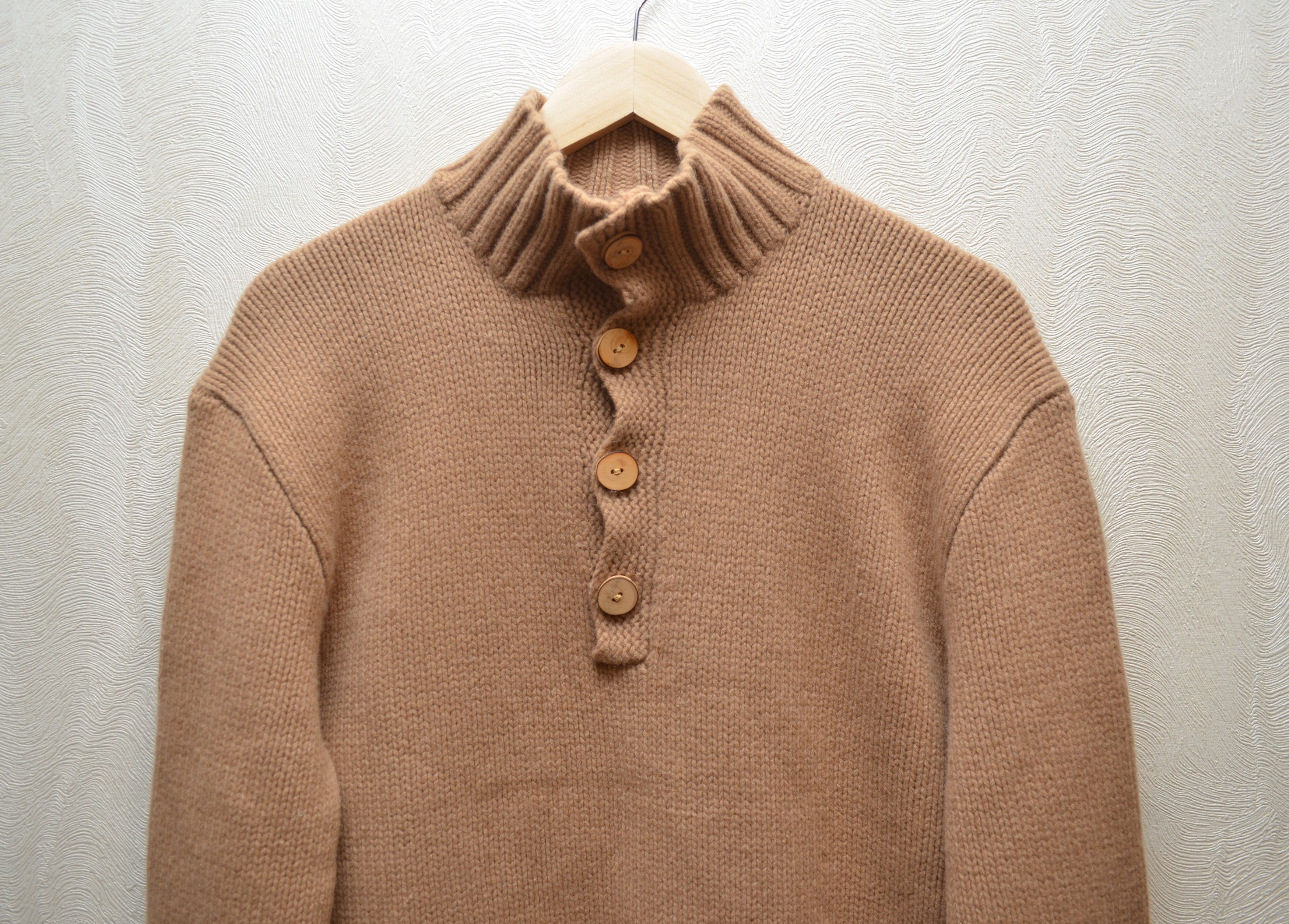 Polo Ralph Lauren × Vintage Polo Ralph Lauren Knit Wool Cashmere Beige Sweater Vintage Size US L / EU 52-54 / 3 - 2 Thumbnail