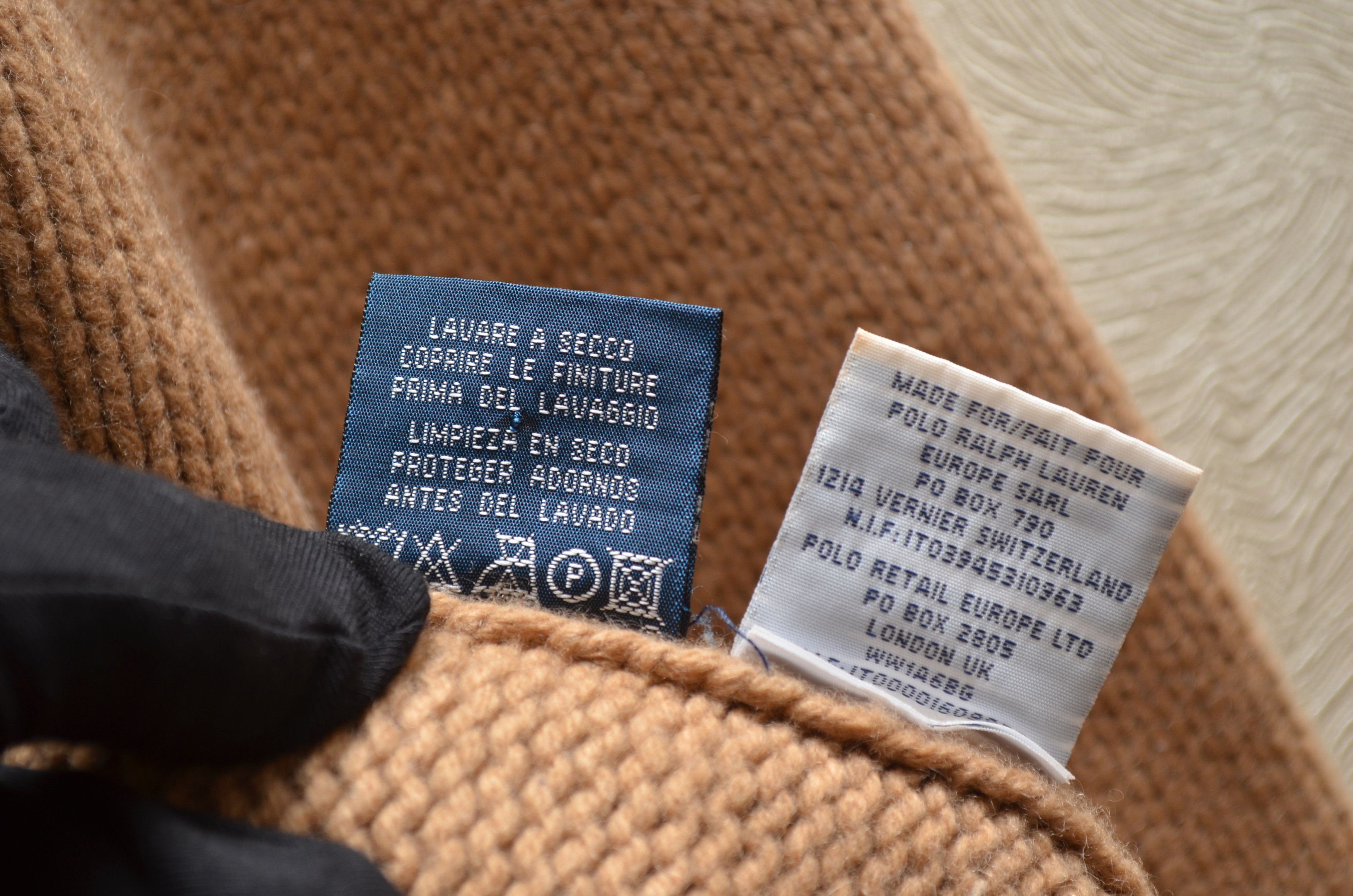 Polo Ralph Lauren × Vintage Polo Ralph Lauren Knit Wool Cashmere Beige Sweater Vintage Size US L / EU 52-54 / 3 - 11 Thumbnail