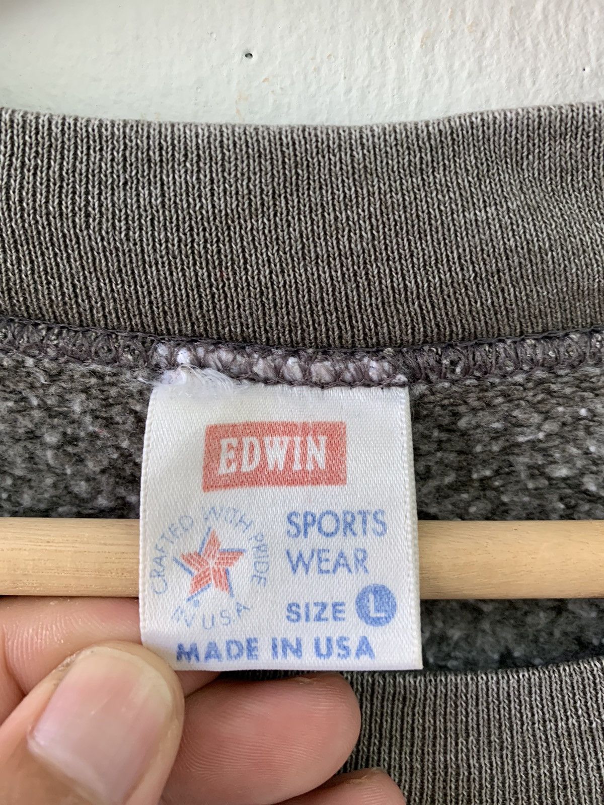 Edwin × Vintage Vintage 90’s Edwin Plain Crewneck Sweatshirt Size M Size US M / EU 48-50 / 2 - 7 Thumbnail