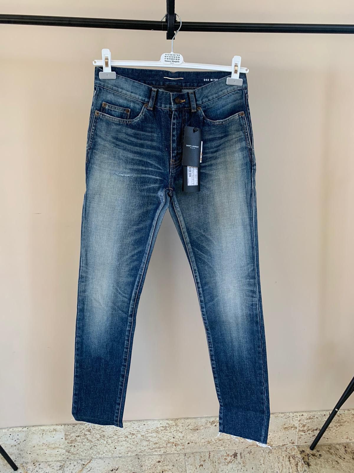 image of Saint Laurent Paris D02 In Medium Dirty Indigo, Men's (Size 30)