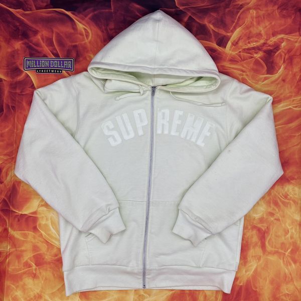 Supreme Arc Logo Thermal zip up hoodie | Grailed